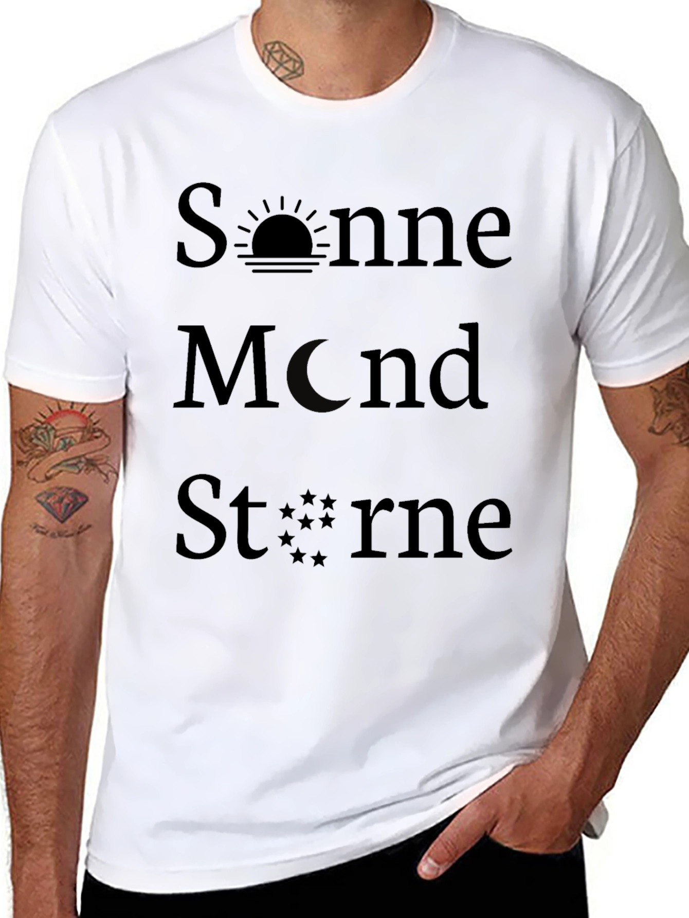 Sonne Mond Sterne Graphic T-Shirt
