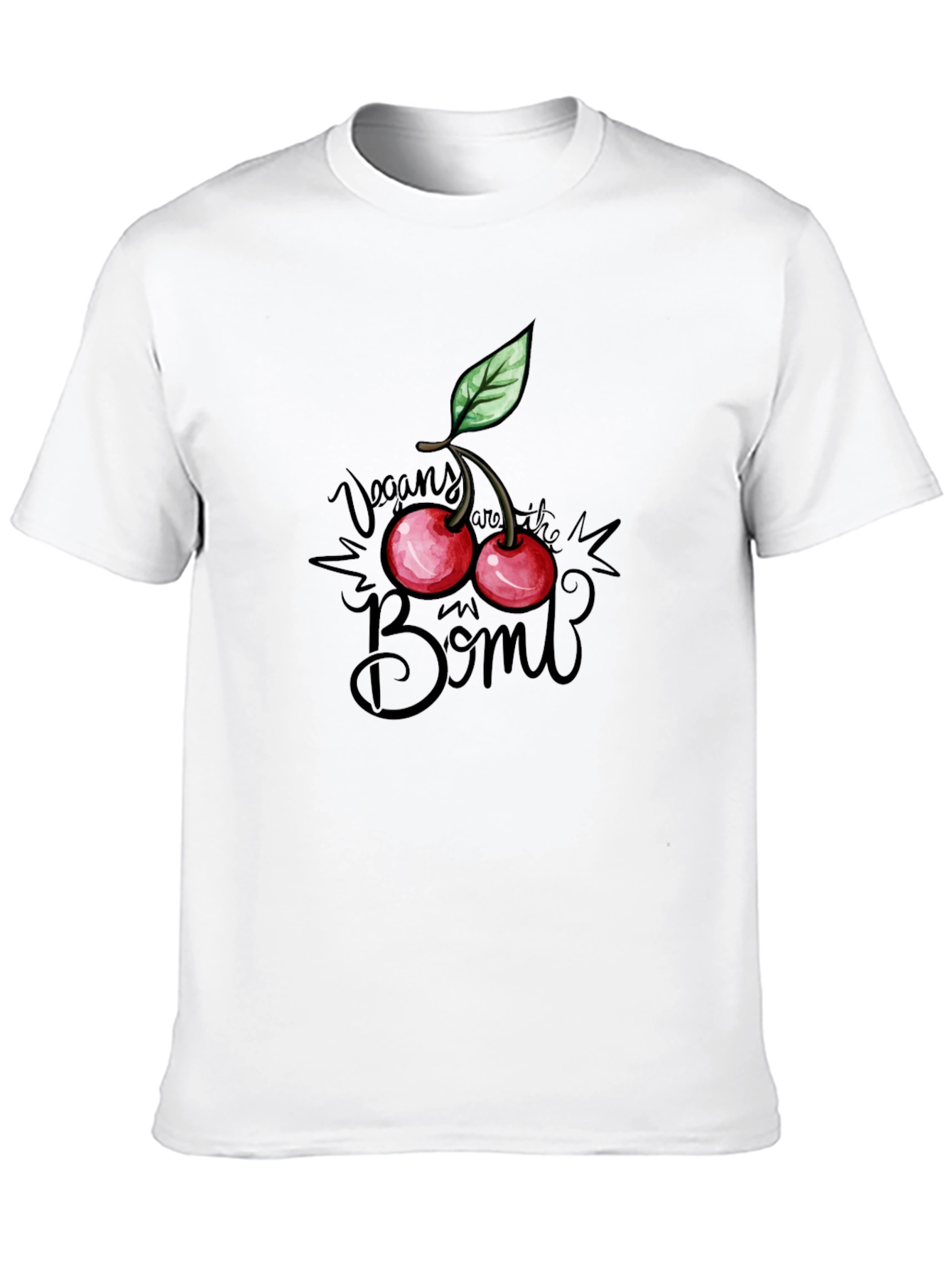 Vegan Cherry Bomb Graphic T-Shirt