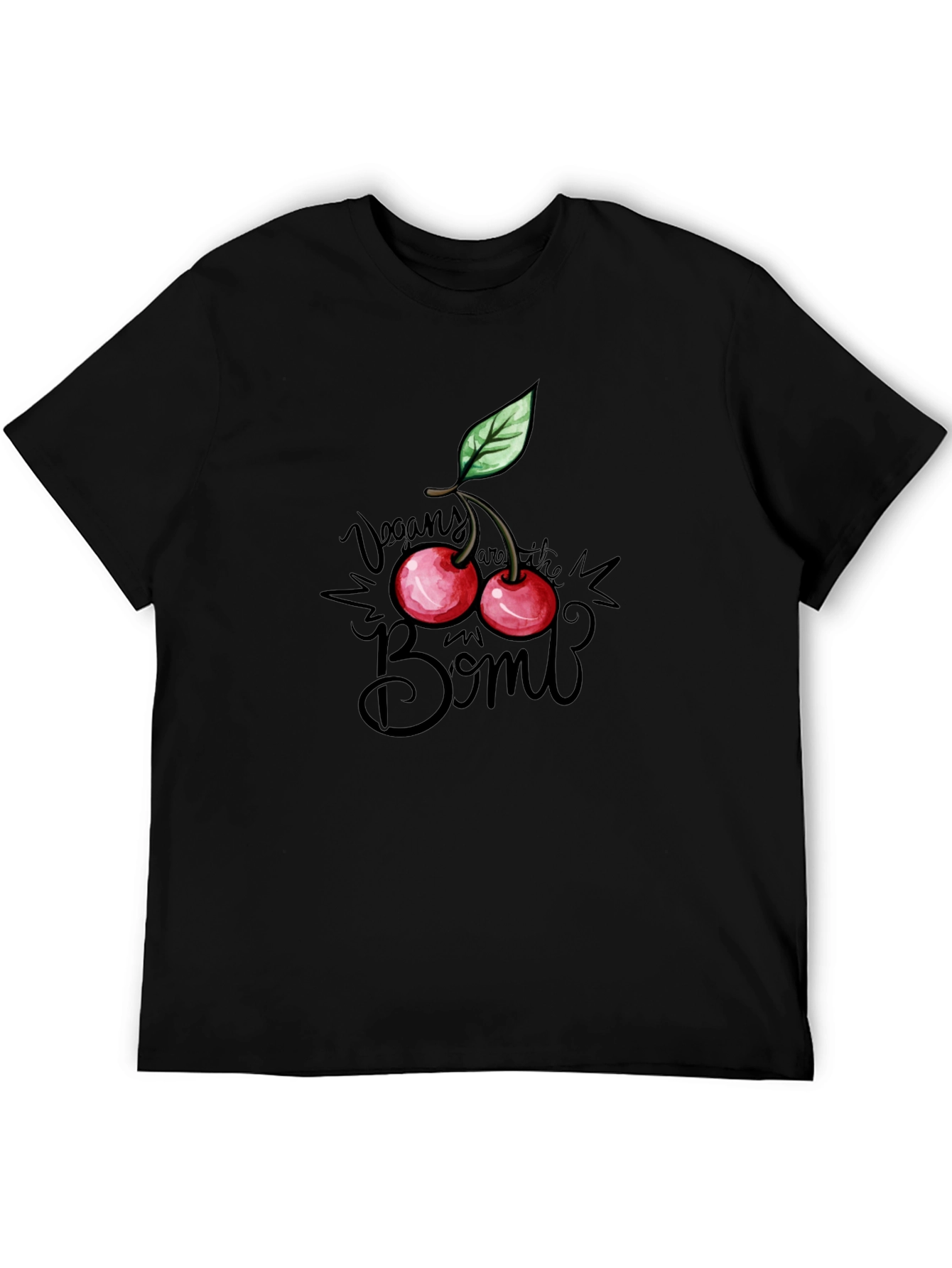 Vegan Cherry Bomb Graphic T-Shirt