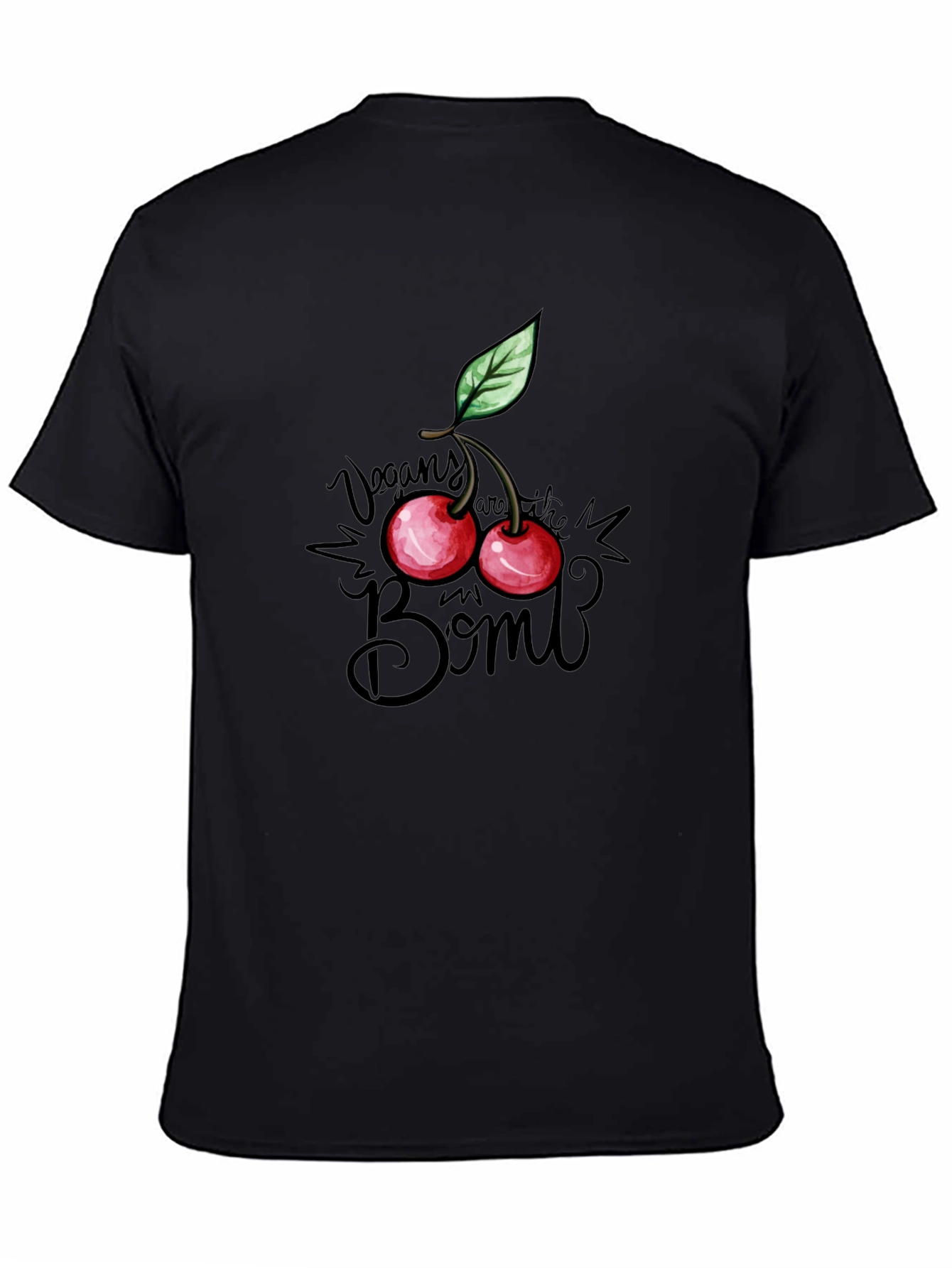 Vegan Cherry Bomb Graphic T-Shirt