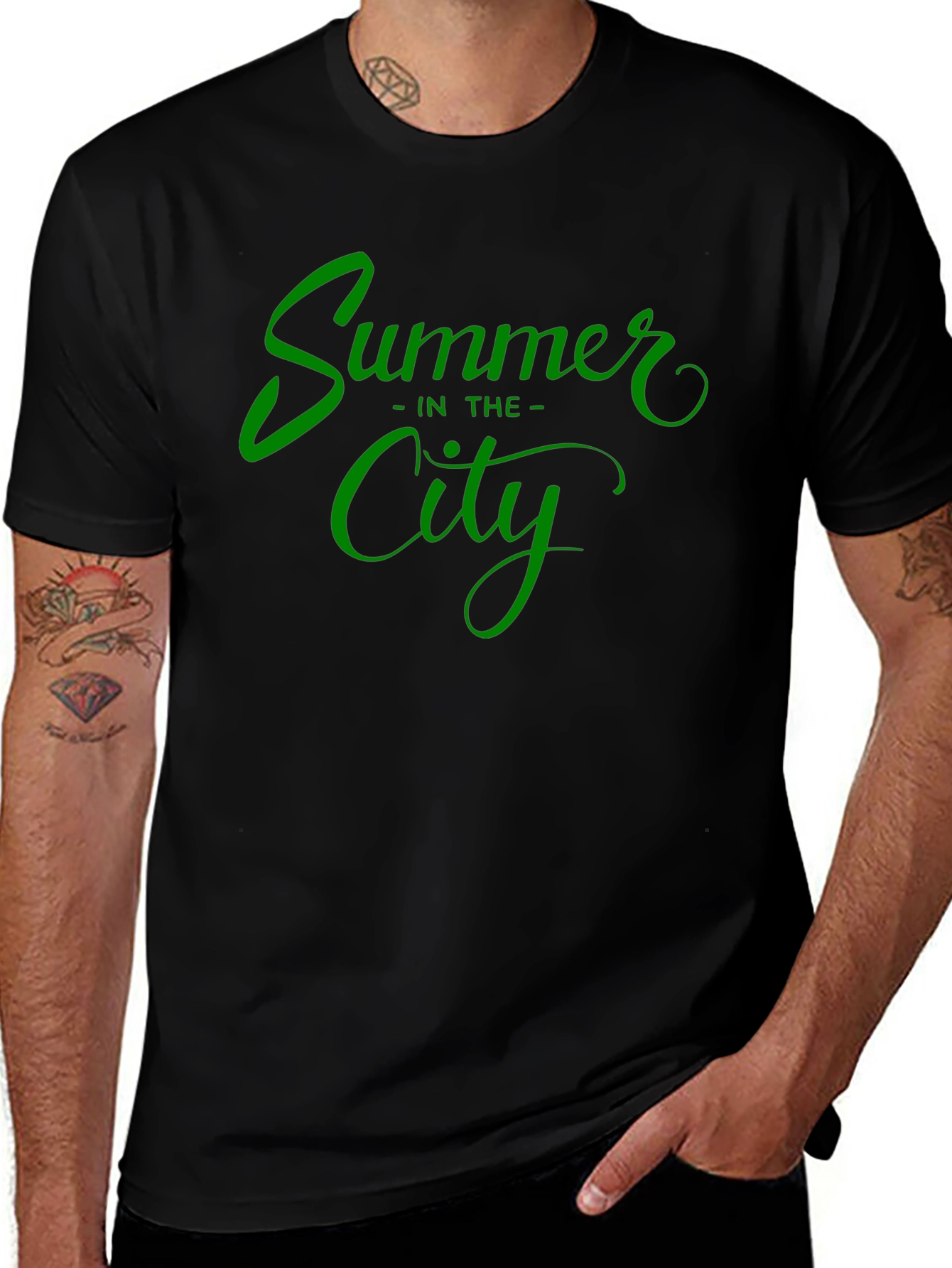 Summer in the City Black Graphic Tee