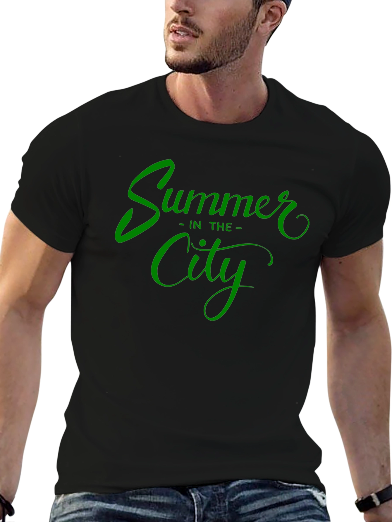 Summer in the City Black Graphic Tee