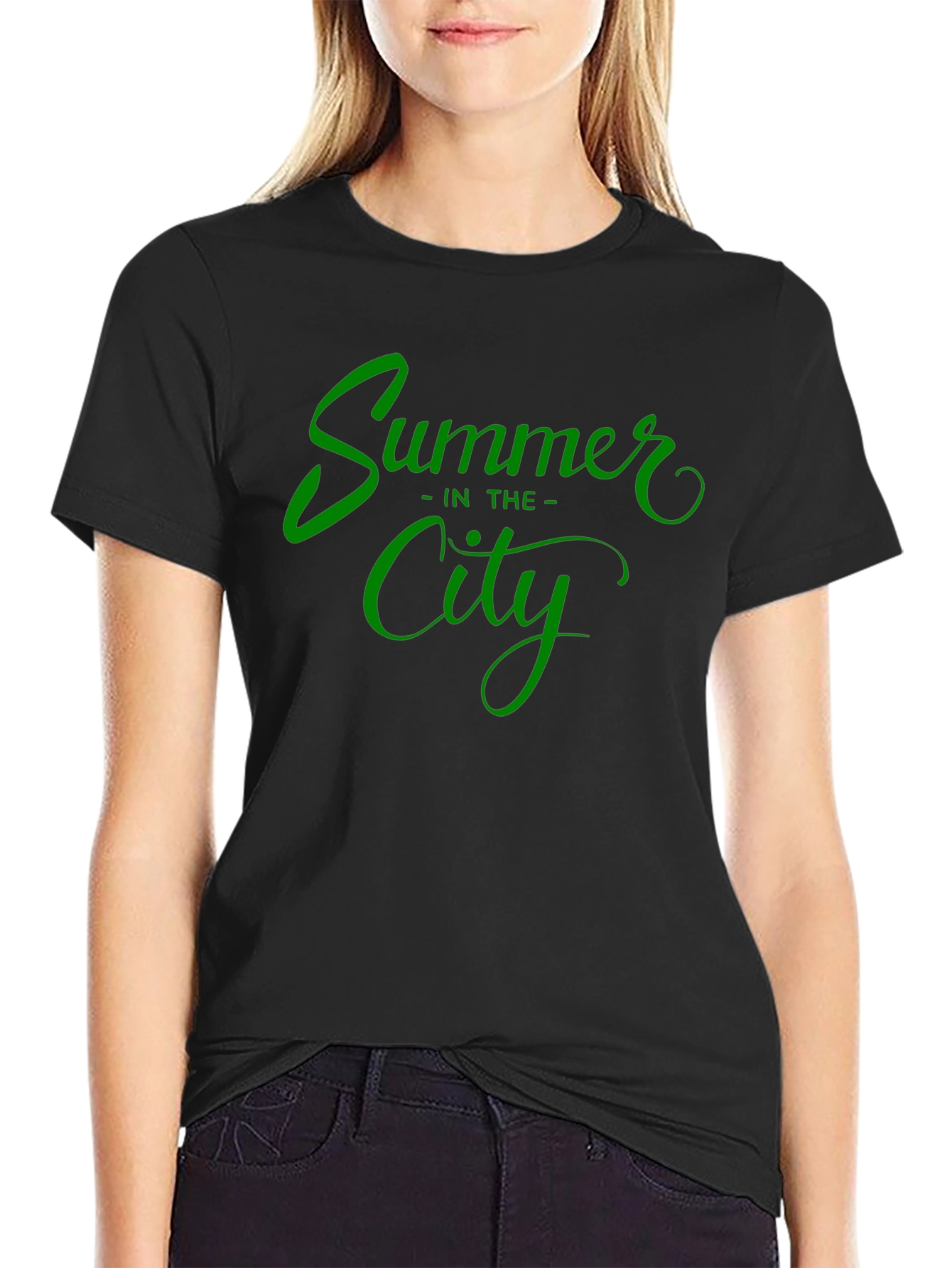 Summer in the City Black Graphic Tee