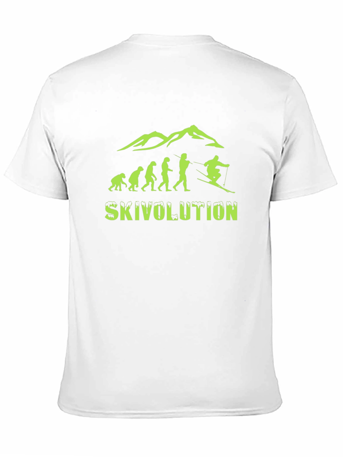 Skivolution T-Shirt: Skiing Evolution Black Tee