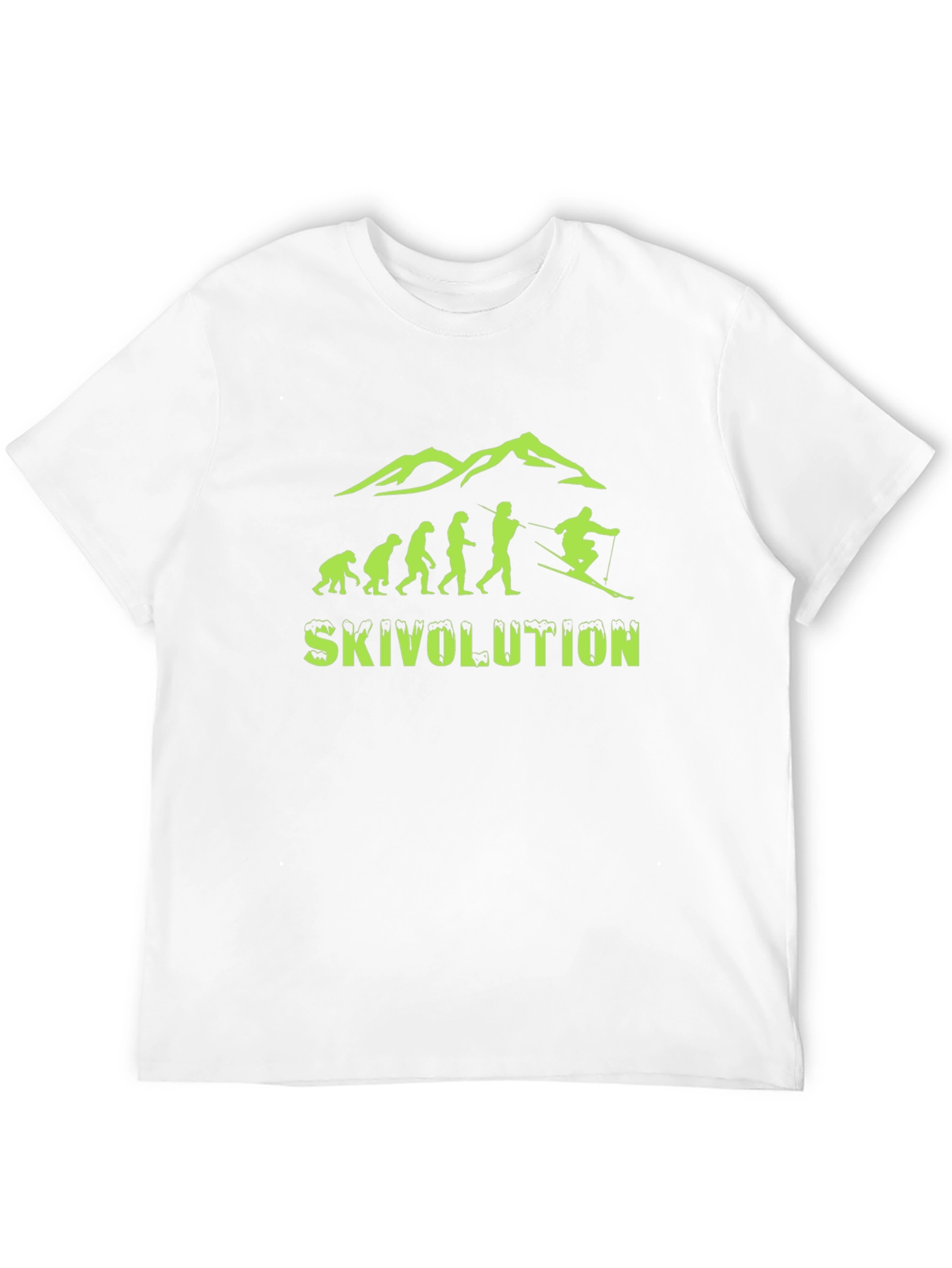 Skivolution T-Shirt: Skiing Evolution Black Tee