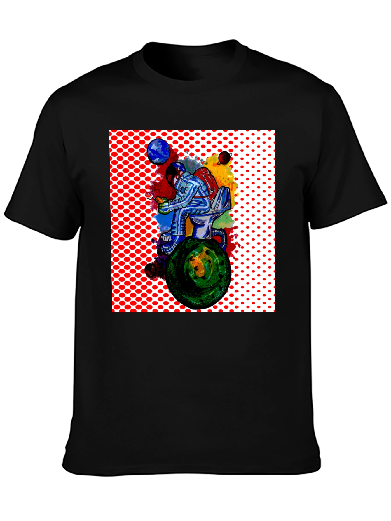 Astronaut on Toilet T-Shirt - Space Humor Tee