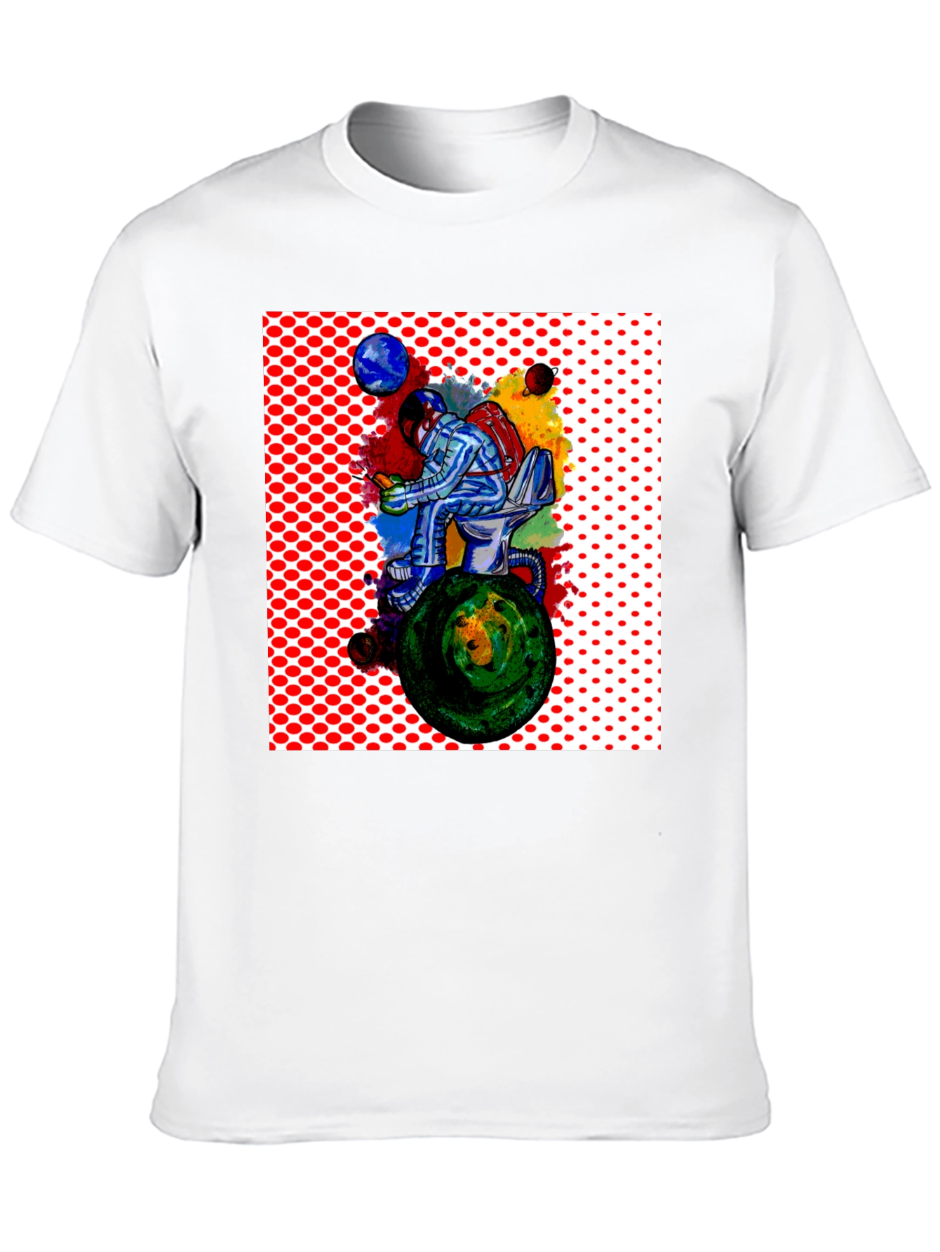 Astronaut on Toilet T-Shirt - Space Humor Tee