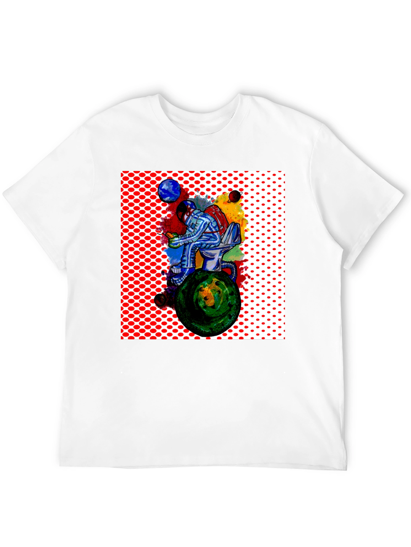Astronaut on Toilet T-Shirt - Space Humor Tee