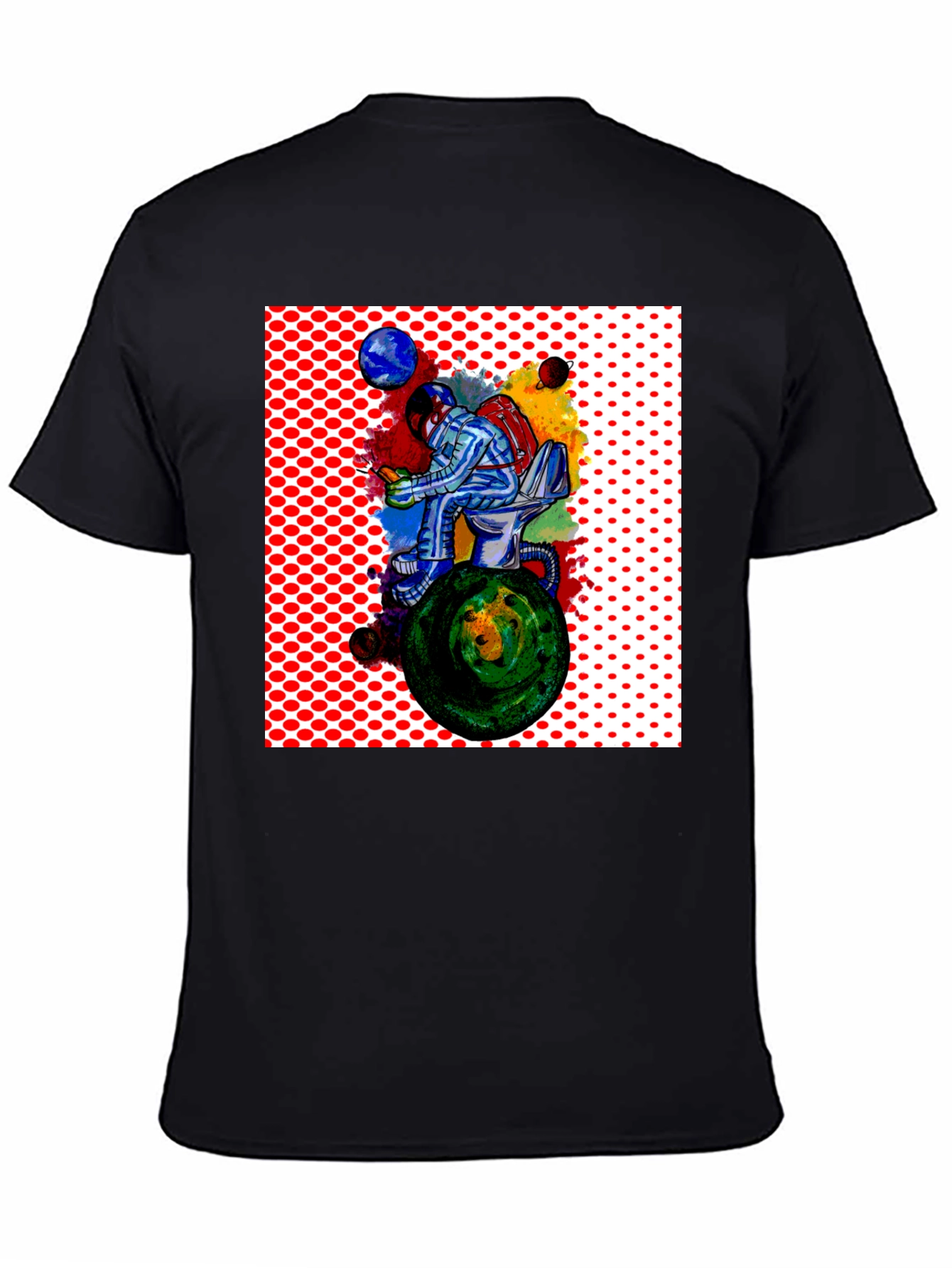 Astronaut on Toilet T-Shirt - Space Humor Tee