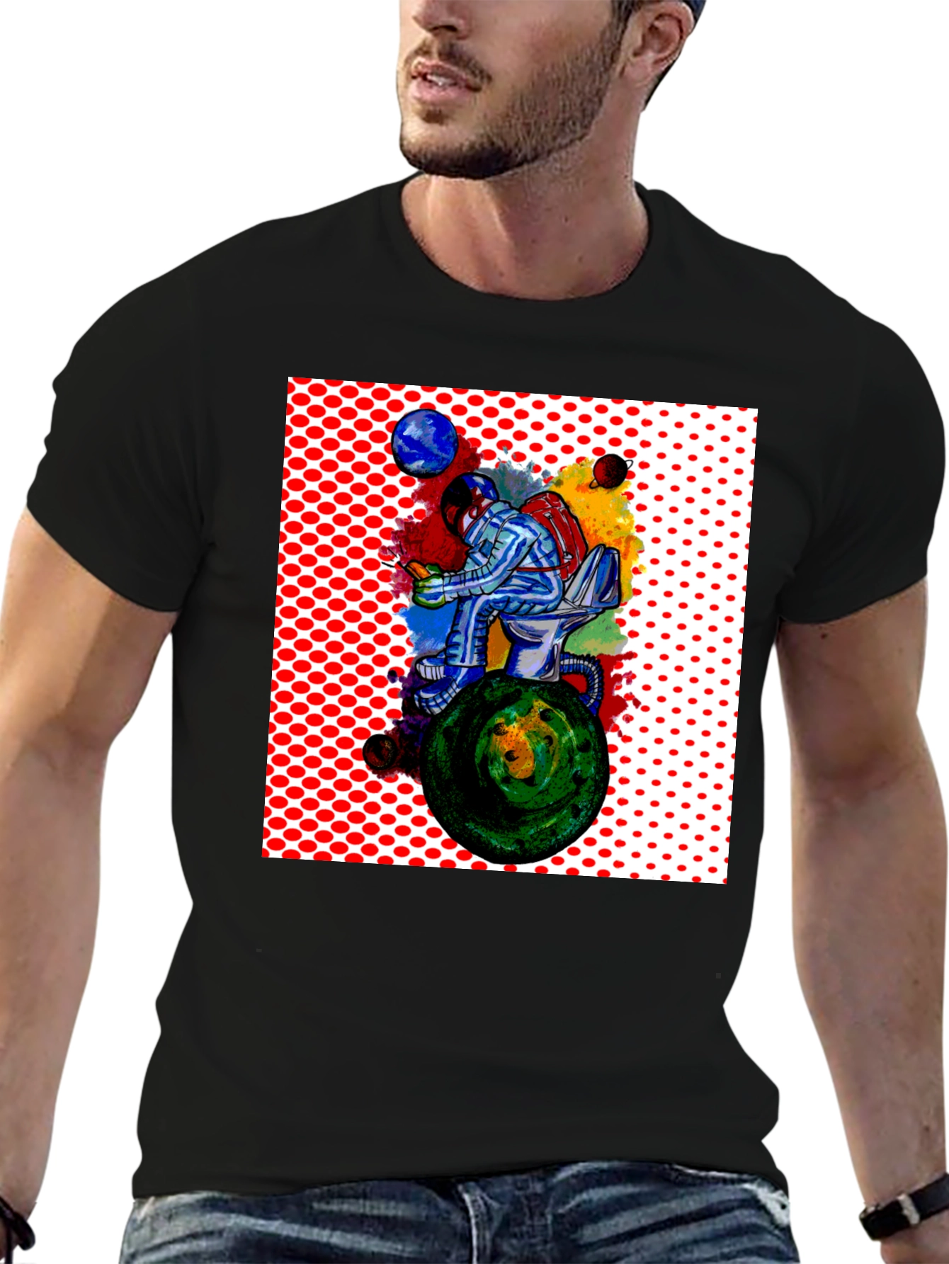 Astronaut on Toilet T-Shirt - Space Humor Tee