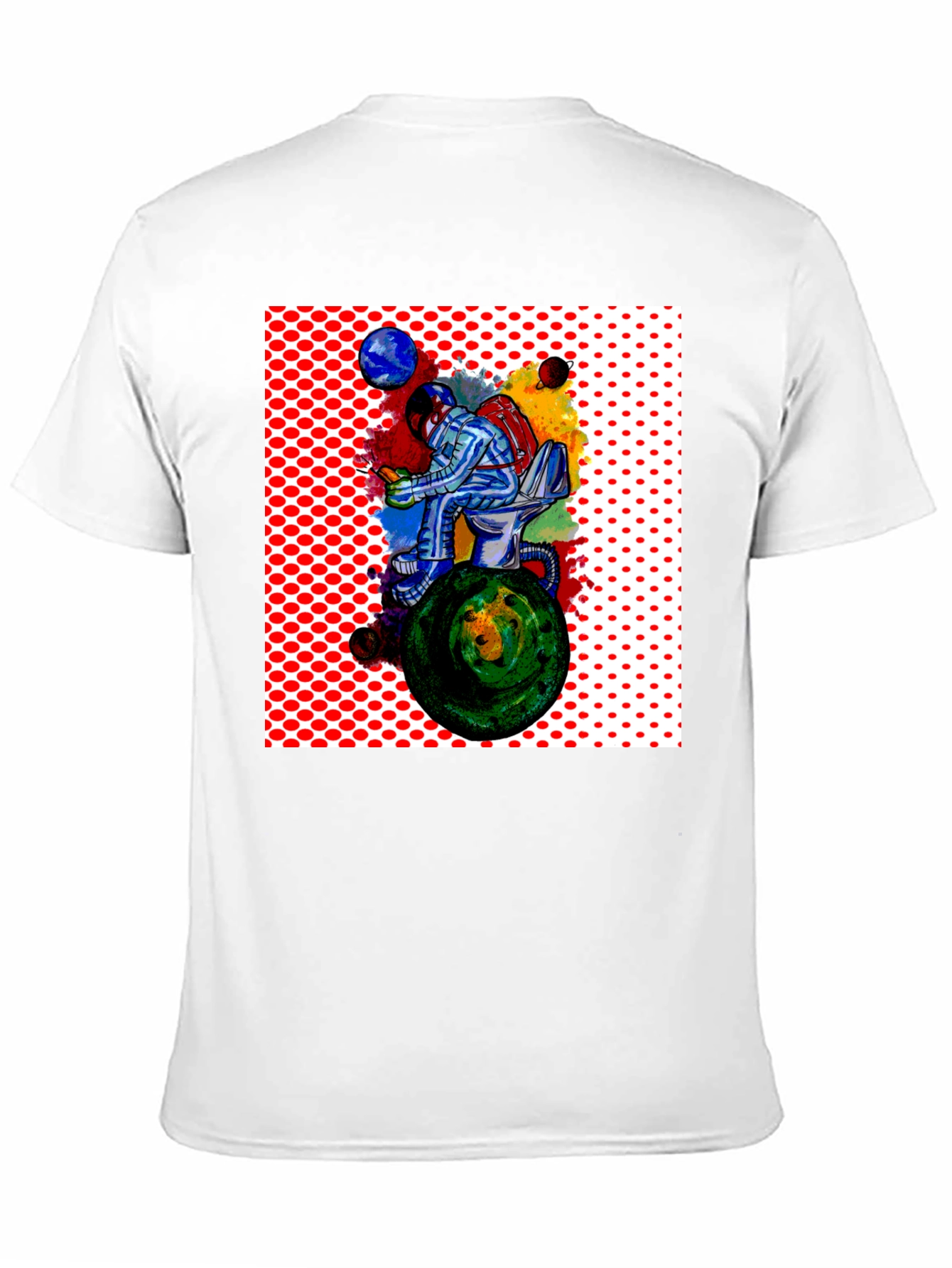 Astronaut on Toilet T-Shirt - Space Humor Tee