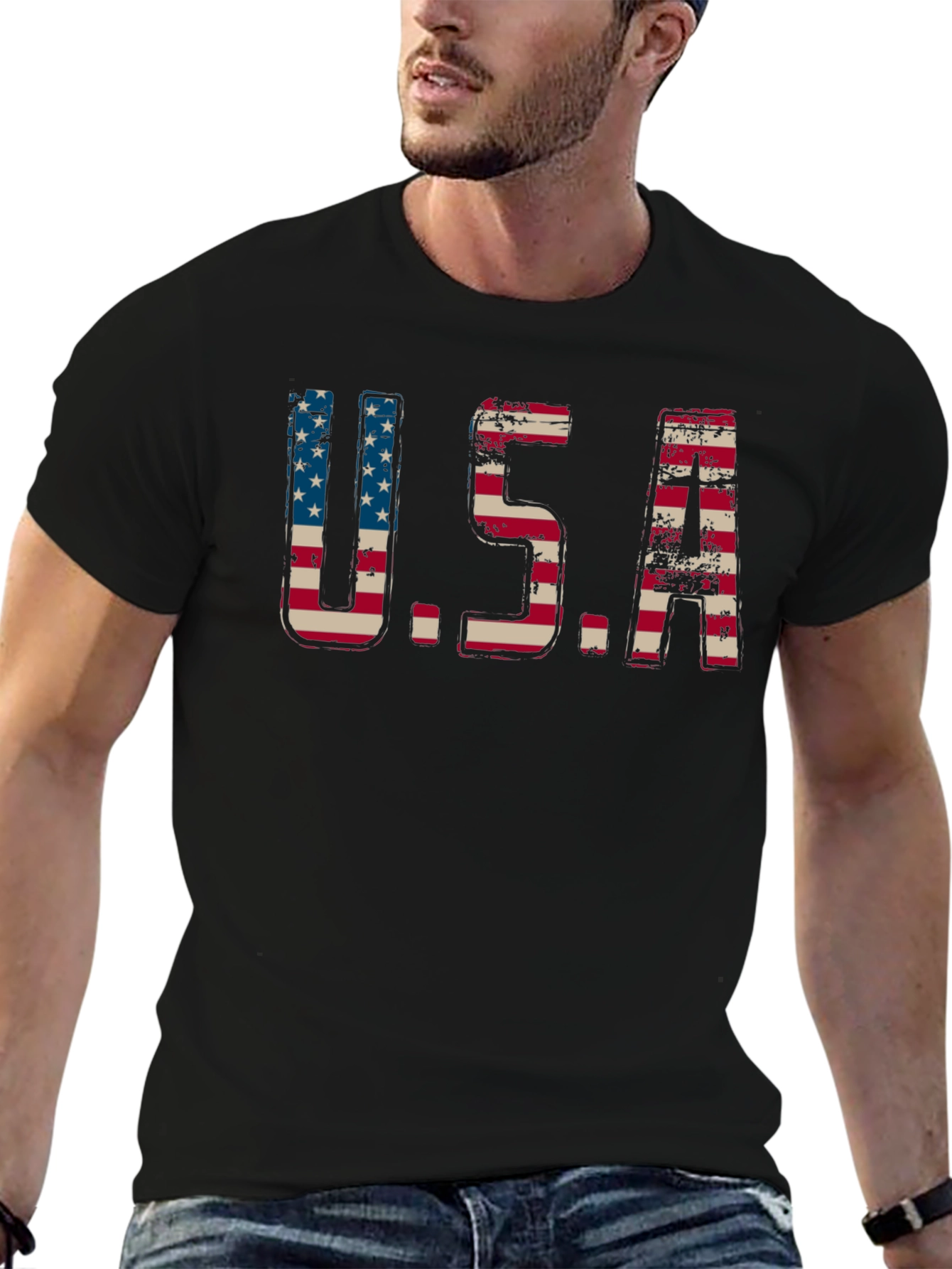 USA Flag Graphic T-Shirt