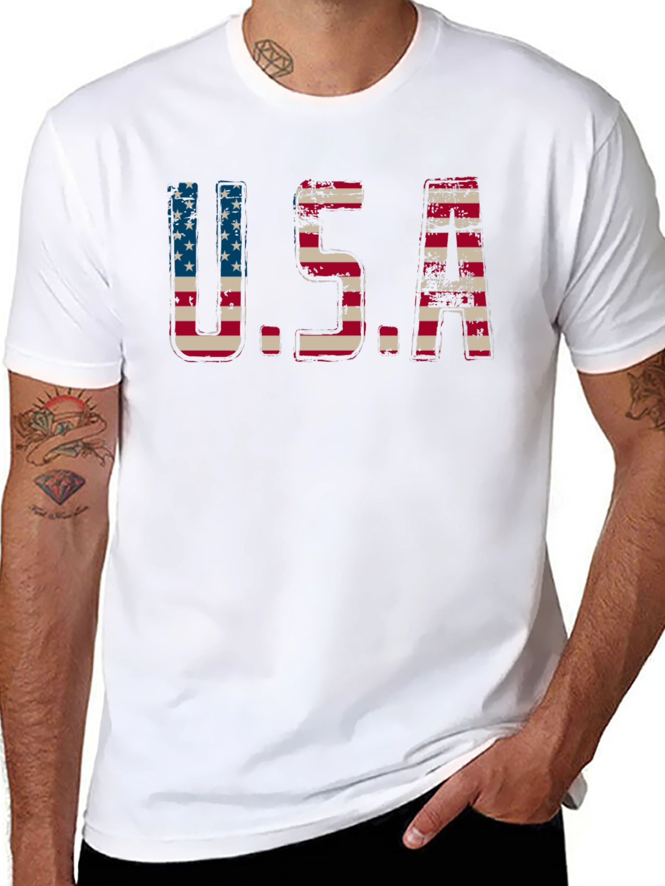 USA Flag Graphic T-Shirt