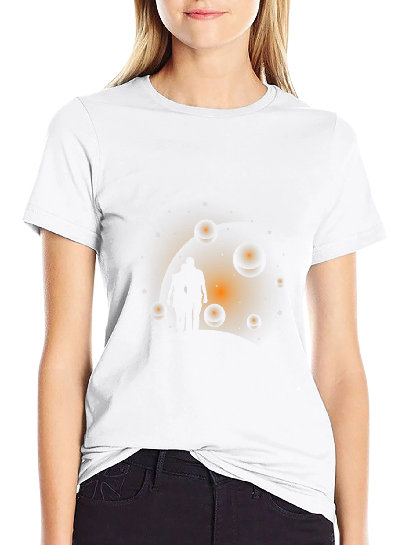 Astral Traveler Graphic Tee - Black Cotton T-Shirt