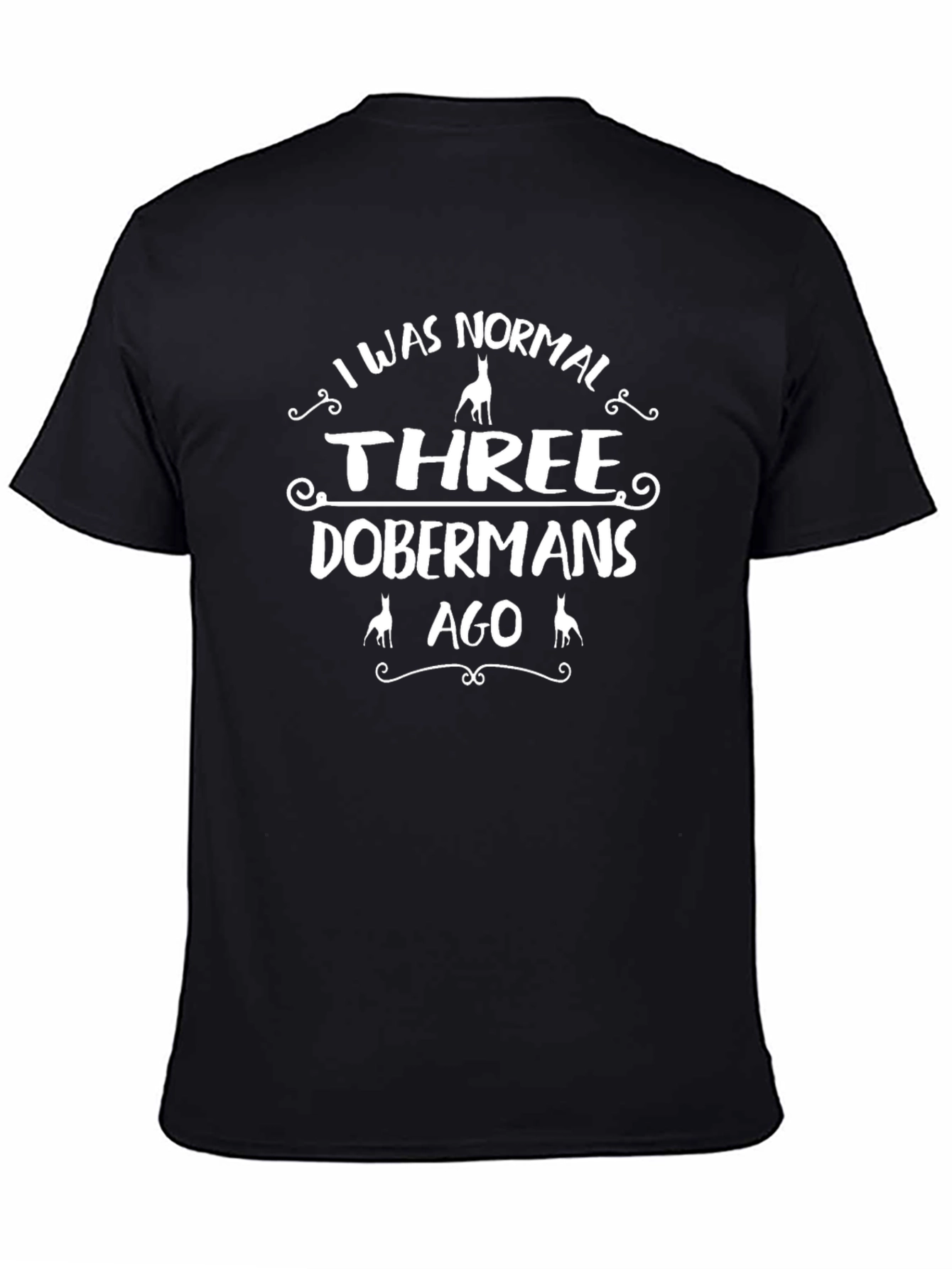 Three Dobermans Ago Black T-Shirt