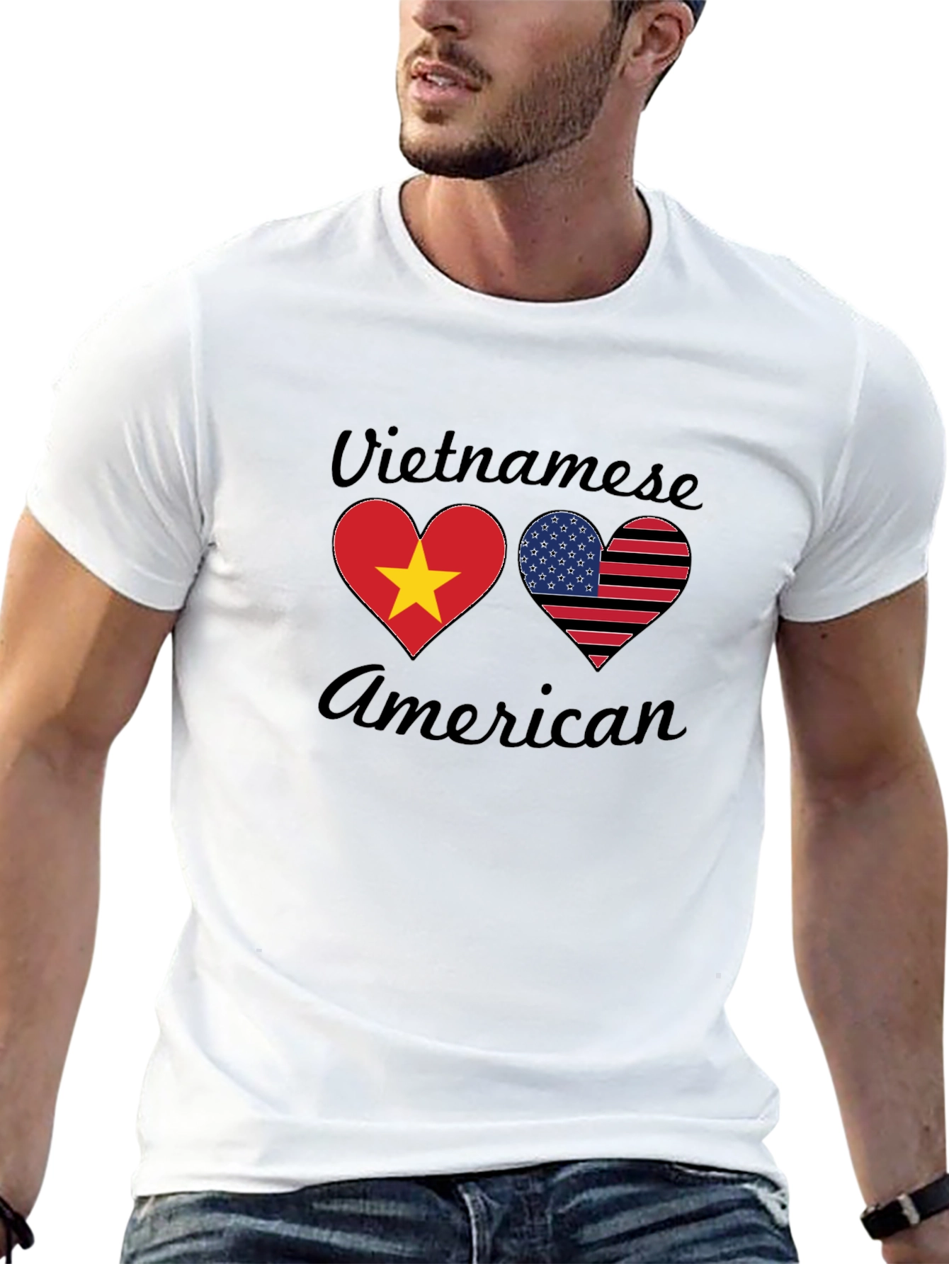 Vietnamese American Heart Flag T-Shirt