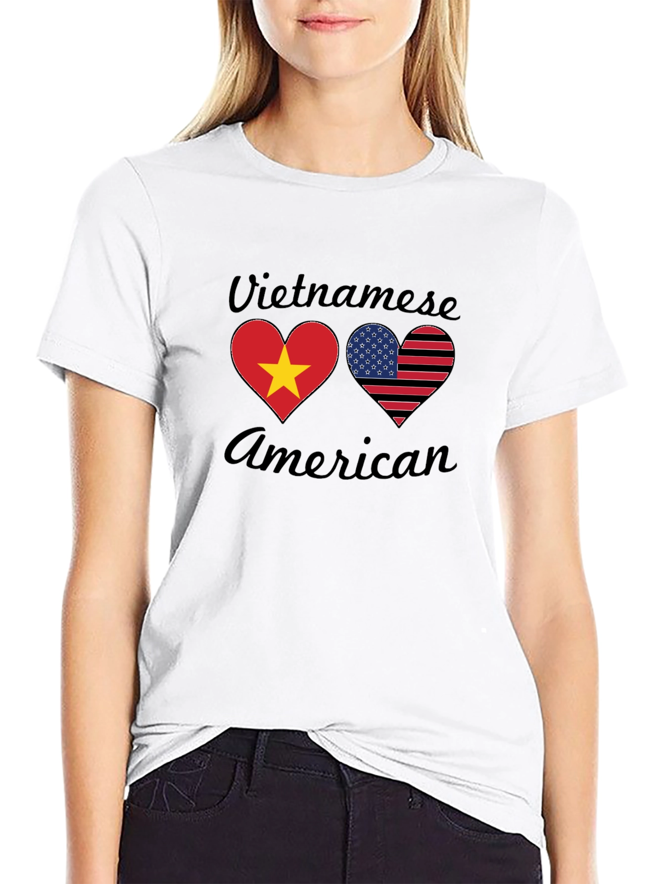 Vietnamese American Heart Flag T-Shirt
