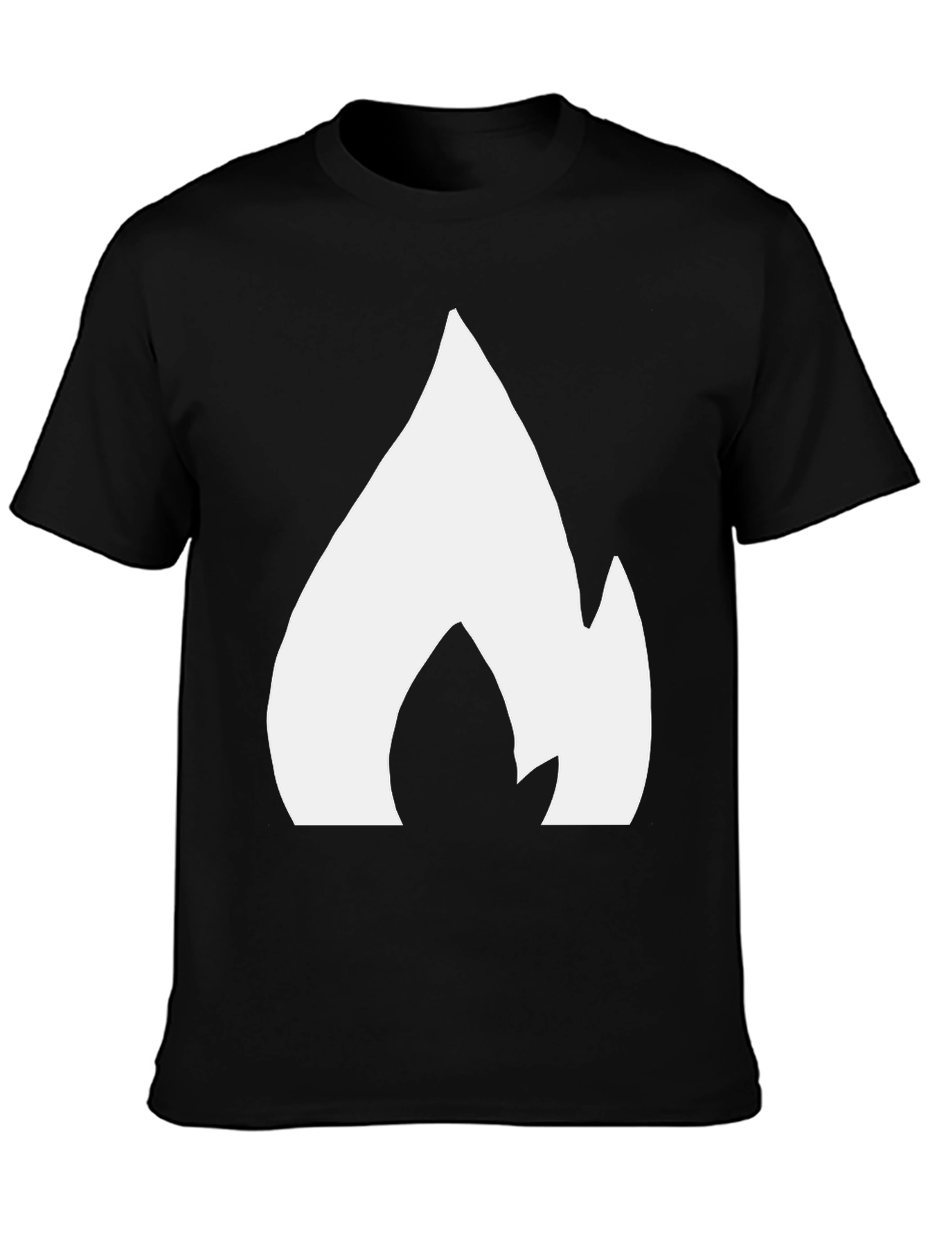 Bold Flame Graphic Tee - Black Casual Shirt
