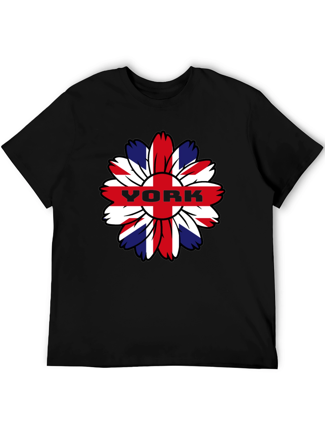 York Flower Graphic T-Shirt - Union Jack Style