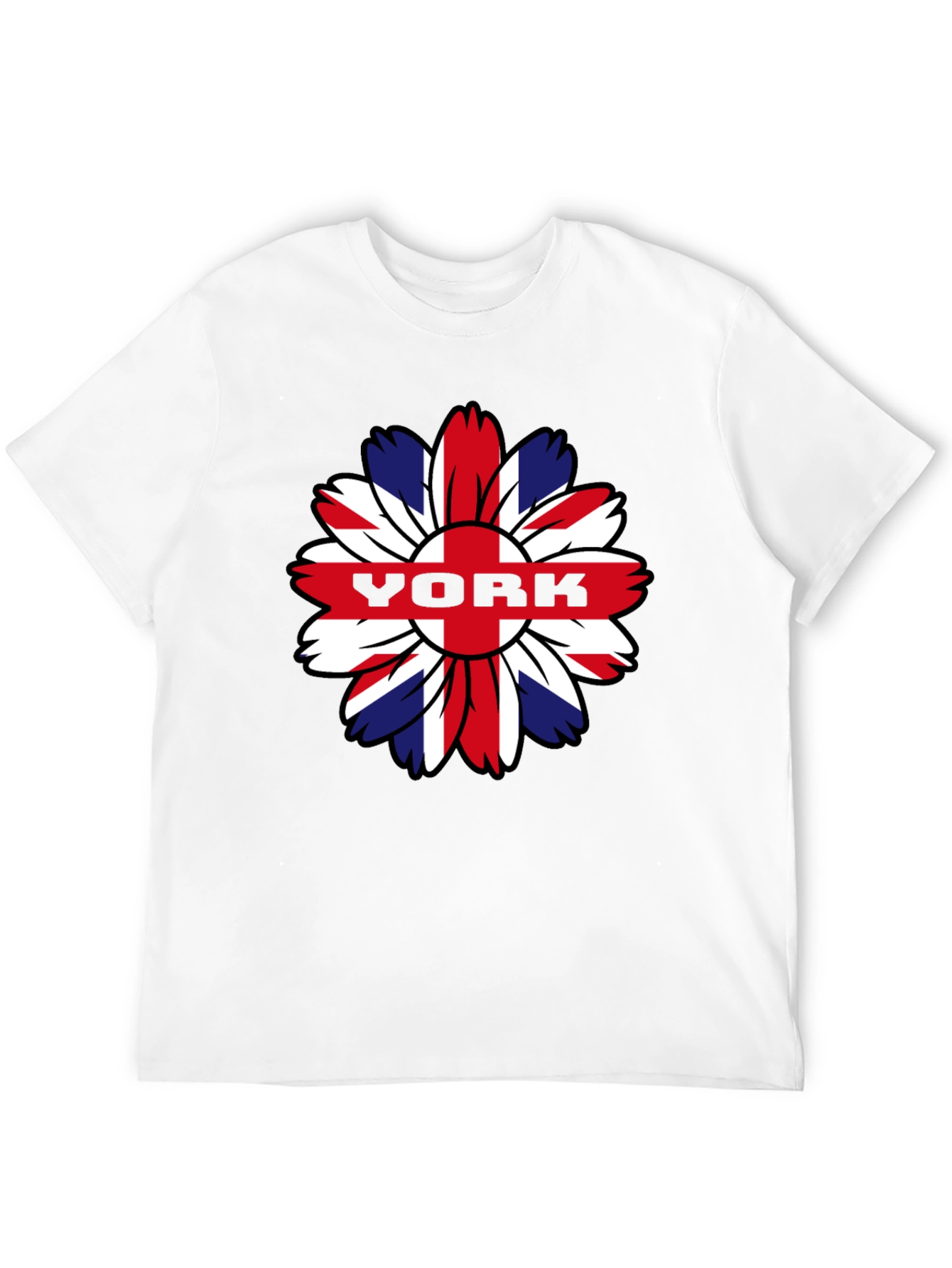 York Flower Graphic T-Shirt - Union Jack Style