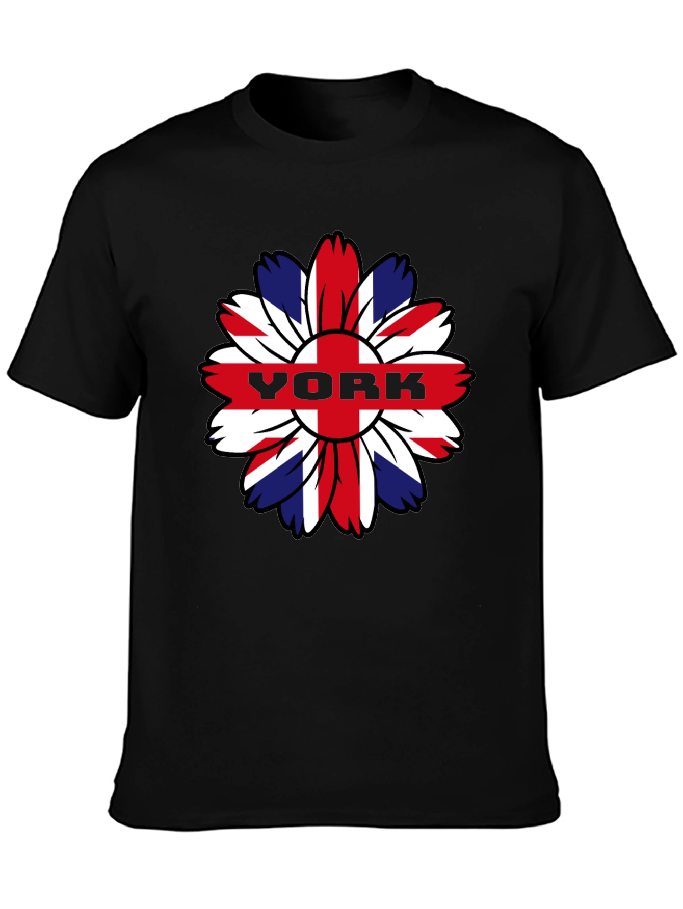 York Flower Graphic T-Shirt - Union Jack Style