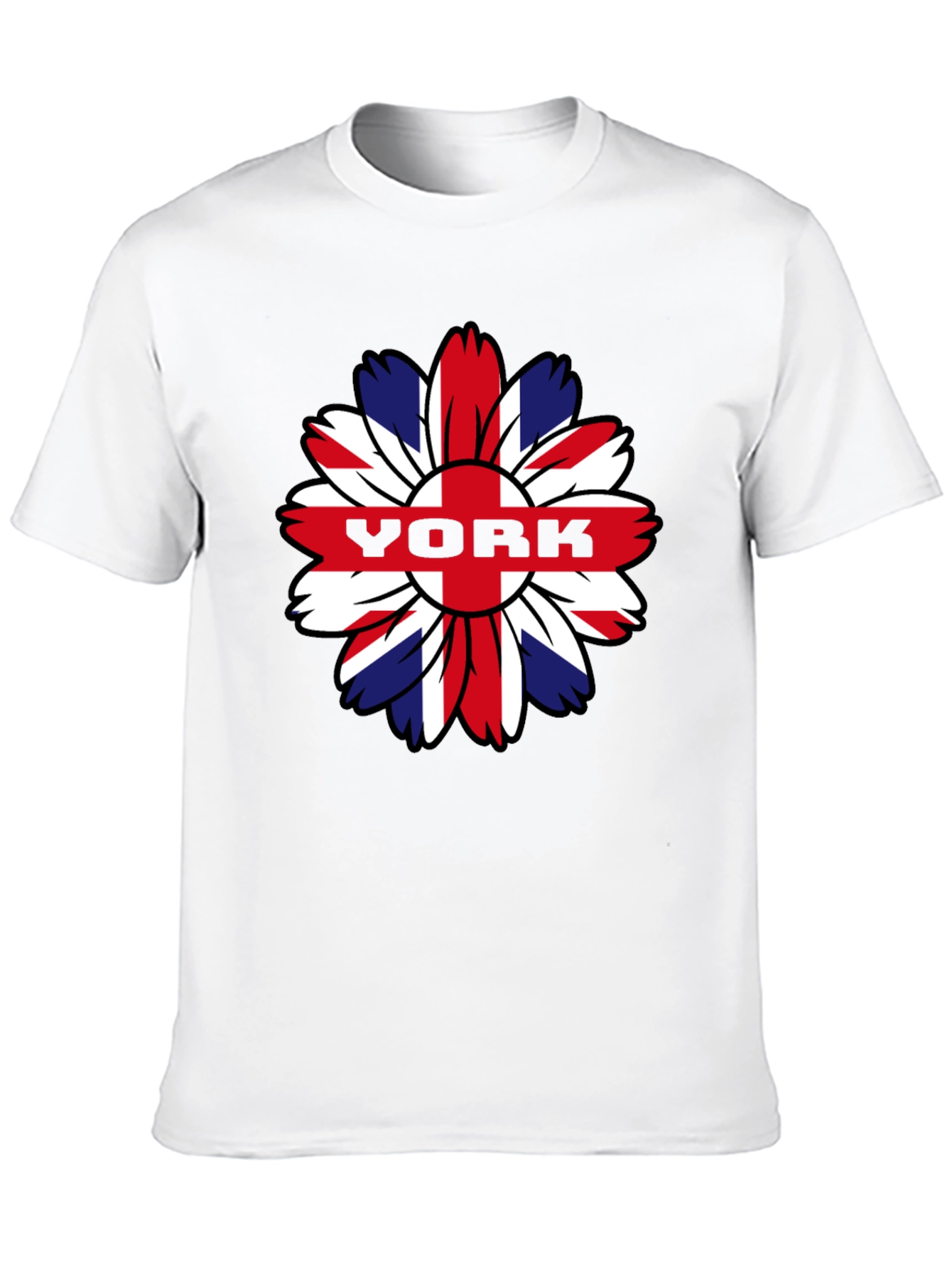 York Flower Graphic T-Shirt - Union Jack Style