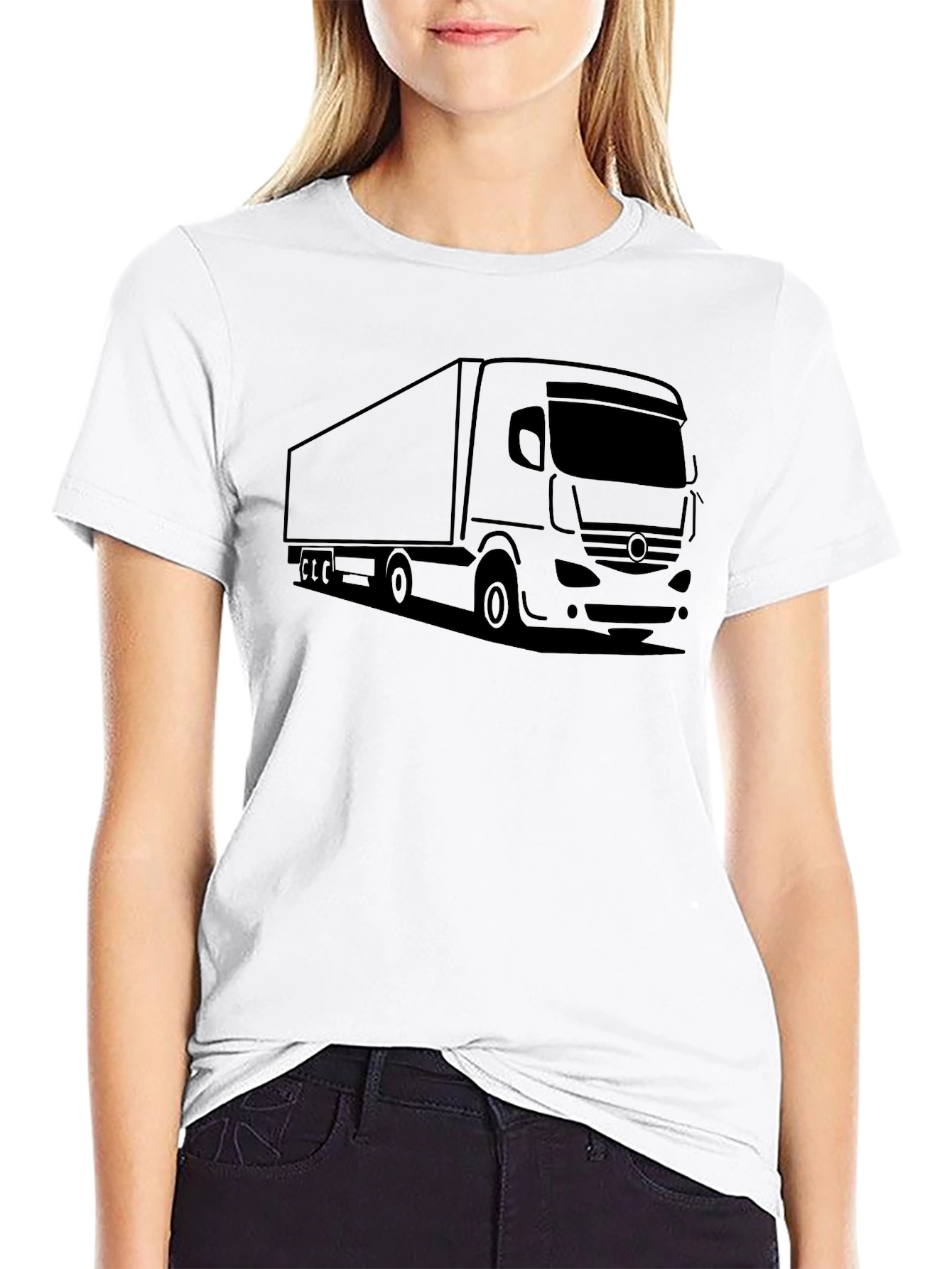 Truck Graphic Tee - Black Cotton Blend