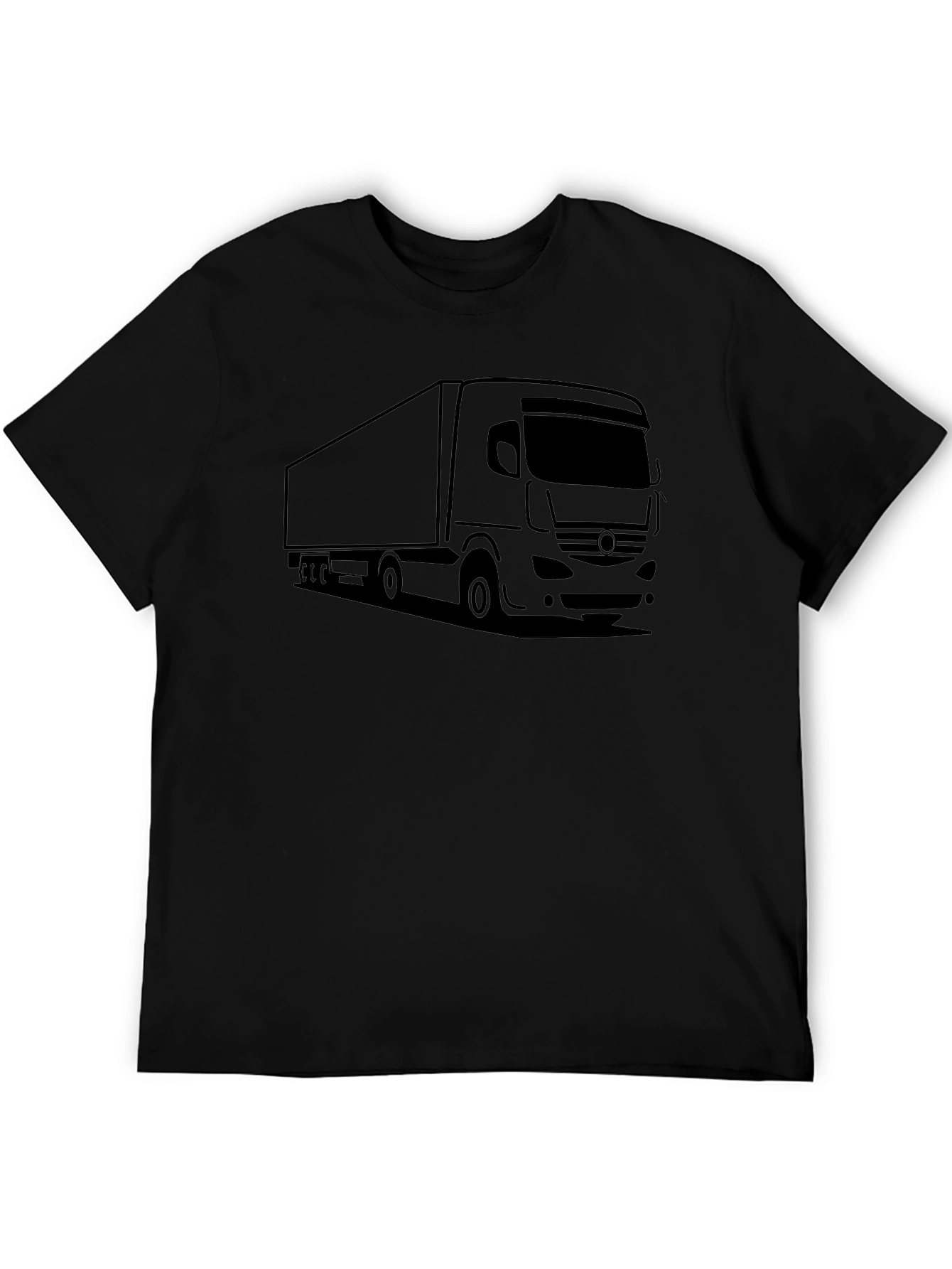 Truck Graphic Tee - Black Cotton Blend