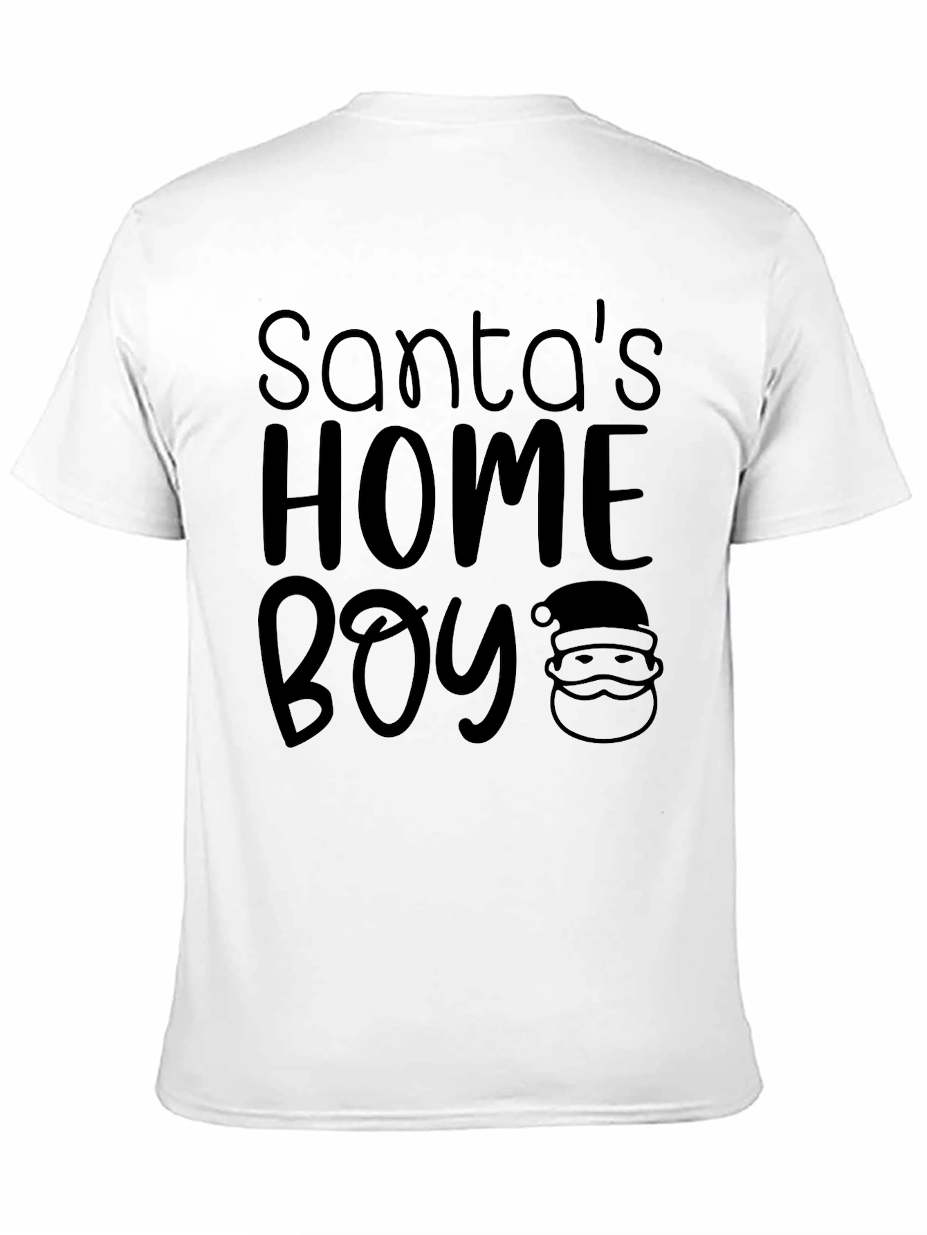 Santas Home Boy Black Graphic Tee Shirt