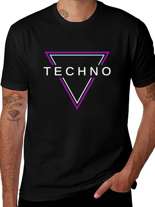 Techno Triangle Graphic T-Shirt - Bold Music Fashion
