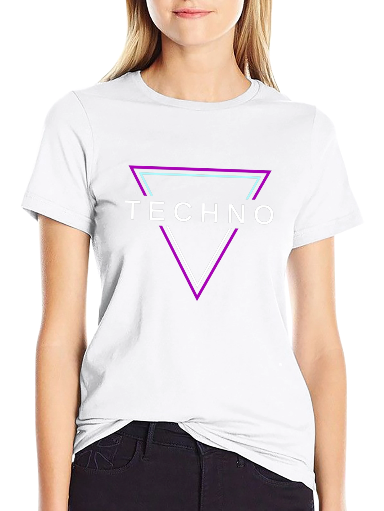 Techno Triangle Graphic T-Shirt - Bold Music Fashion