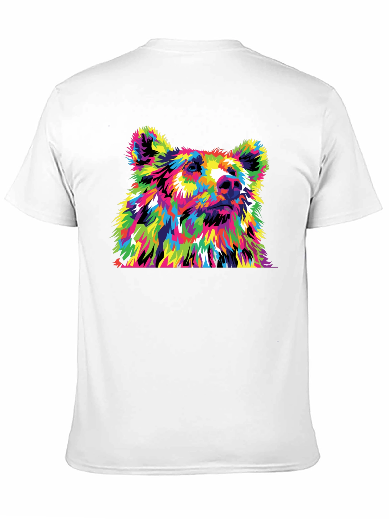 Vibrant Bear Graphic Tee - Mens Black T-Shirt