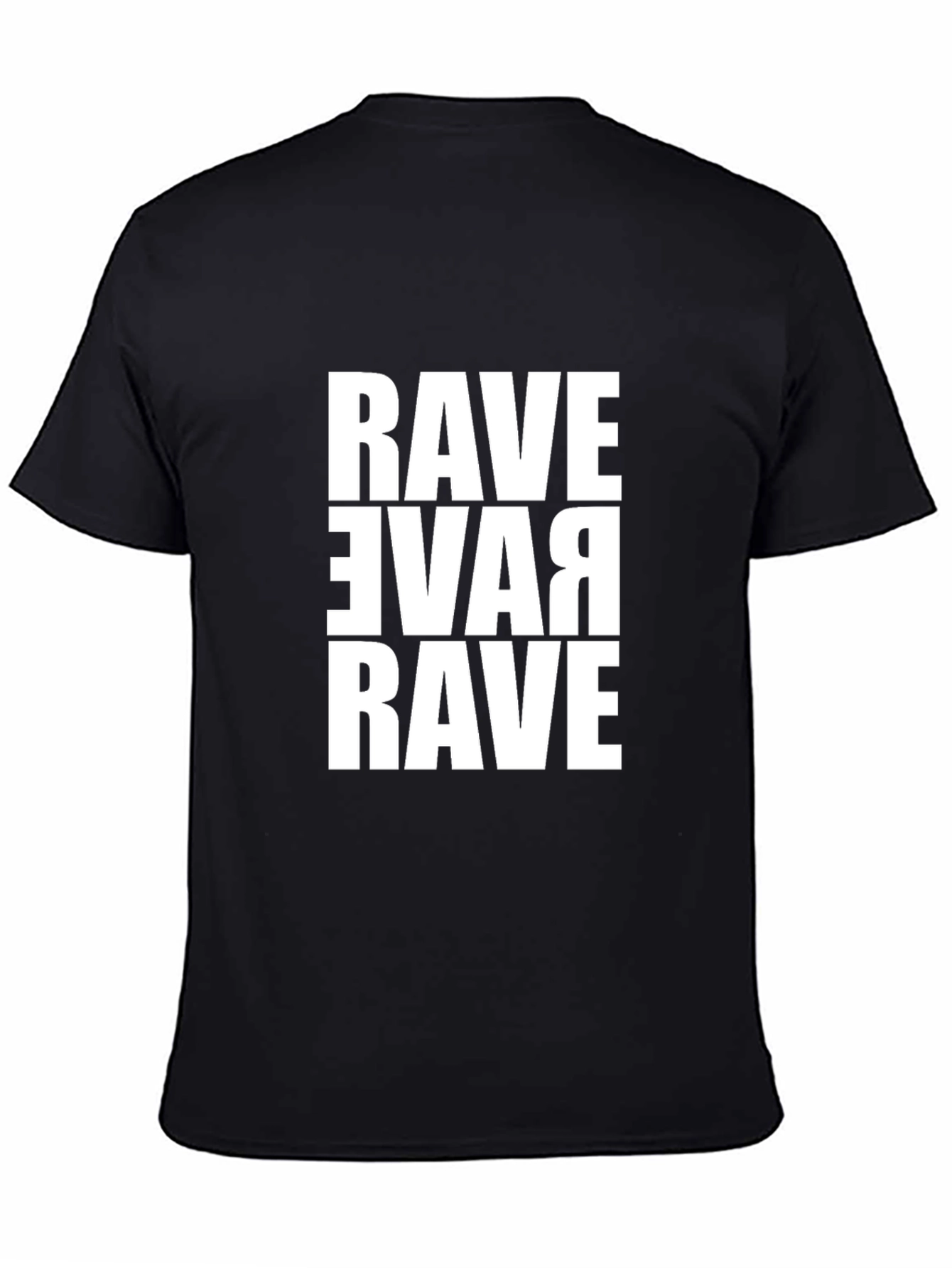 Rave Graphic Print Black T-Shirt