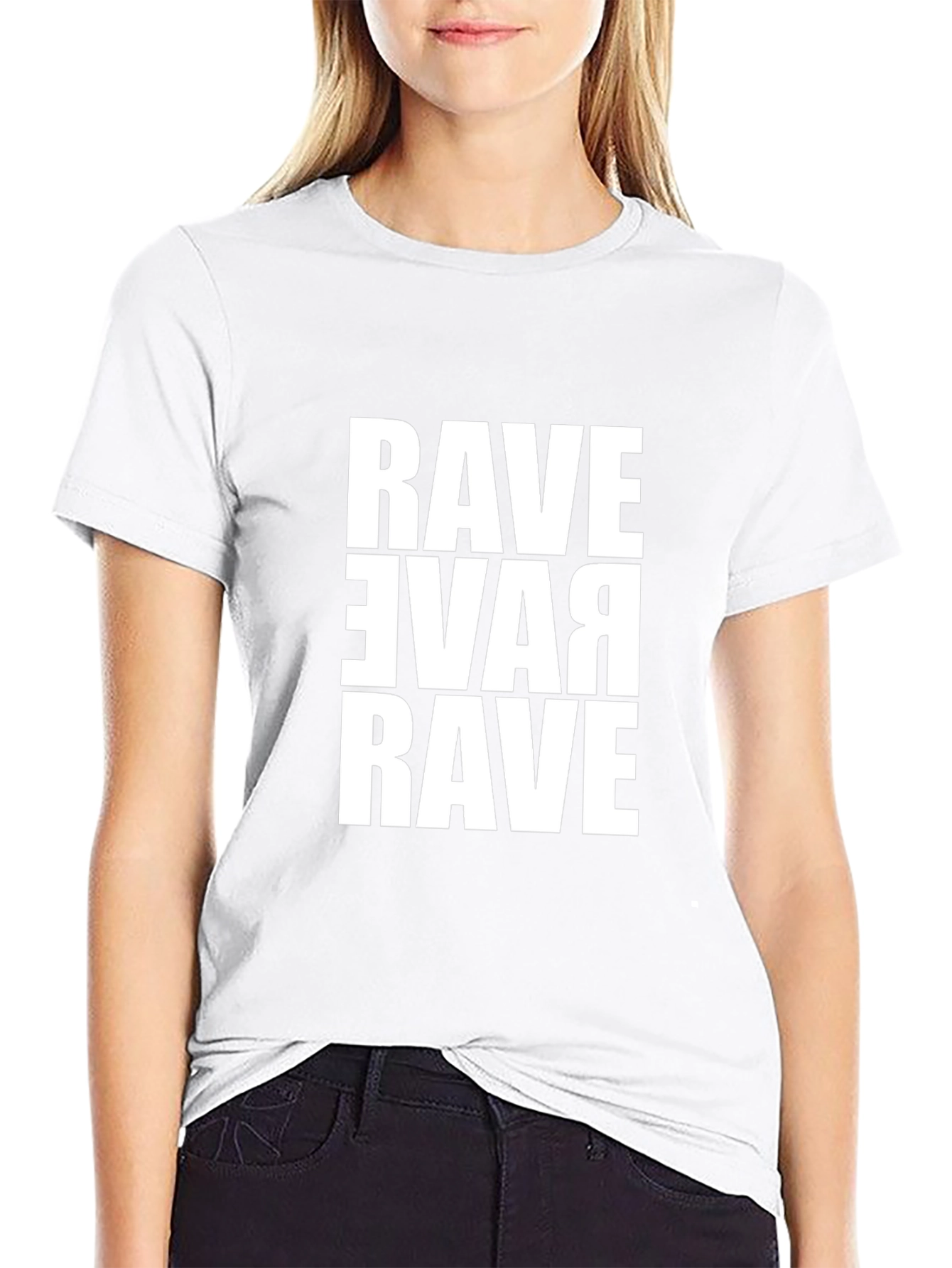 Rave Graphic Print Black T-Shirt