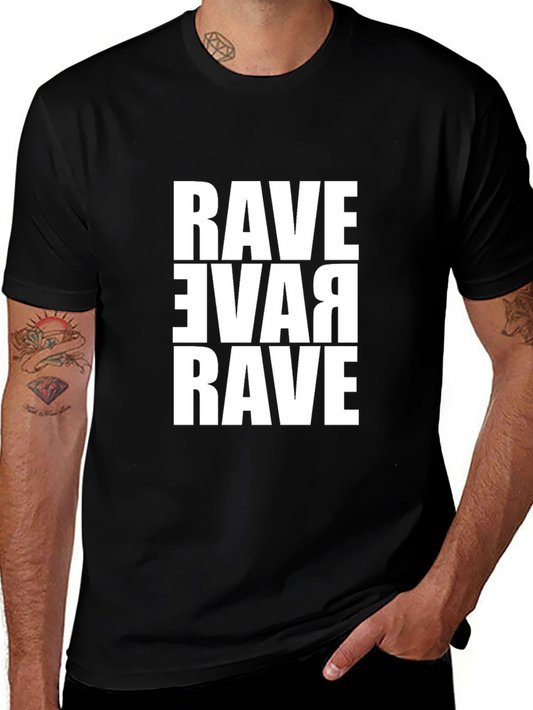 Rave Graphic Print Black T-Shirt