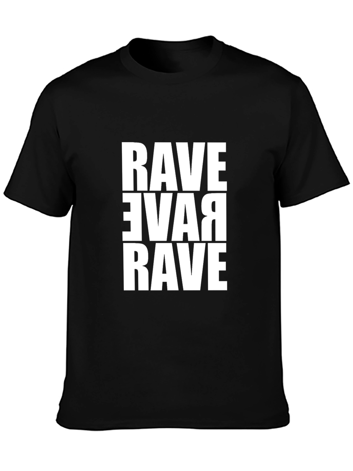 Rave Graphic Print Black T-Shirt