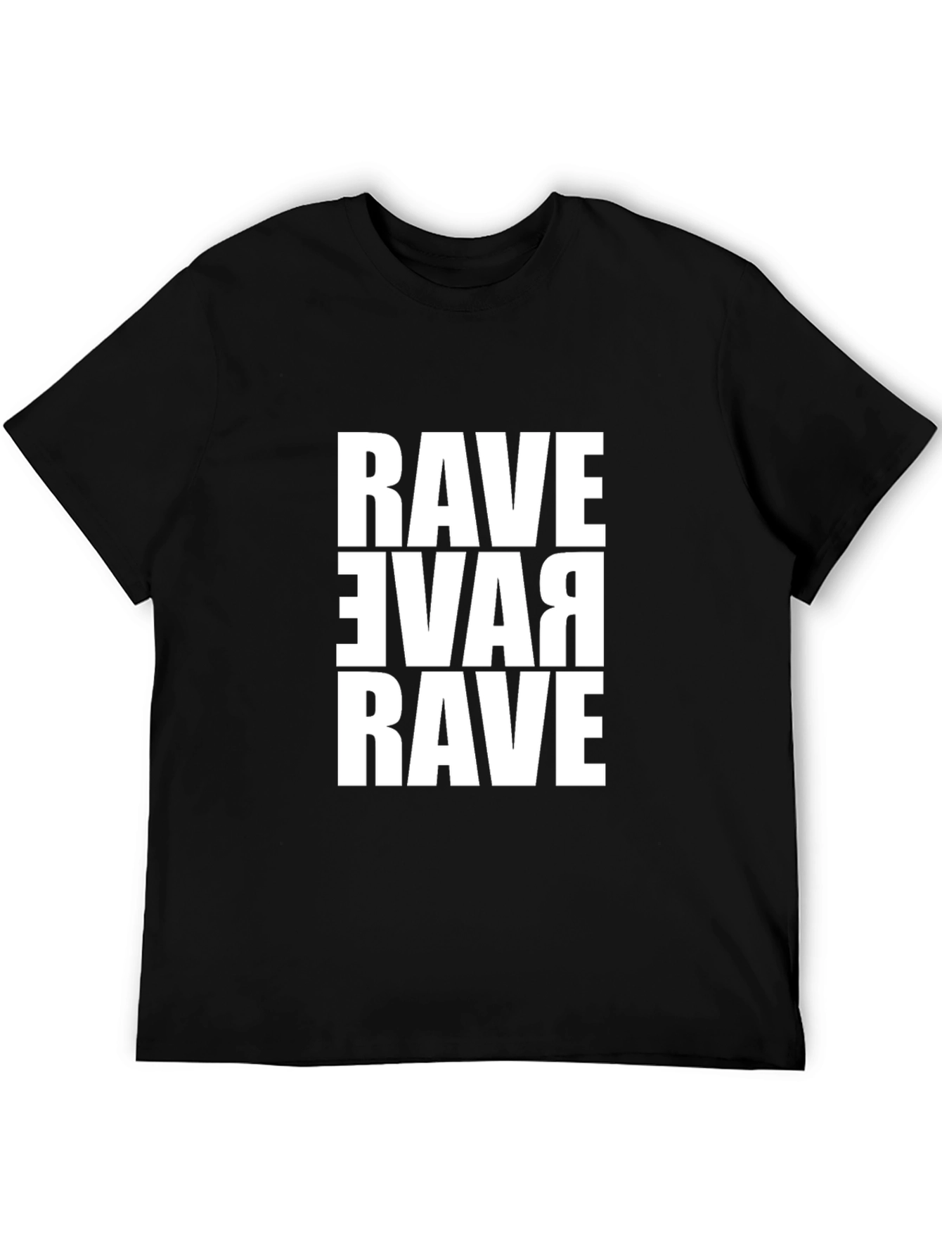 Rave Graphic Print Black T-Shirt