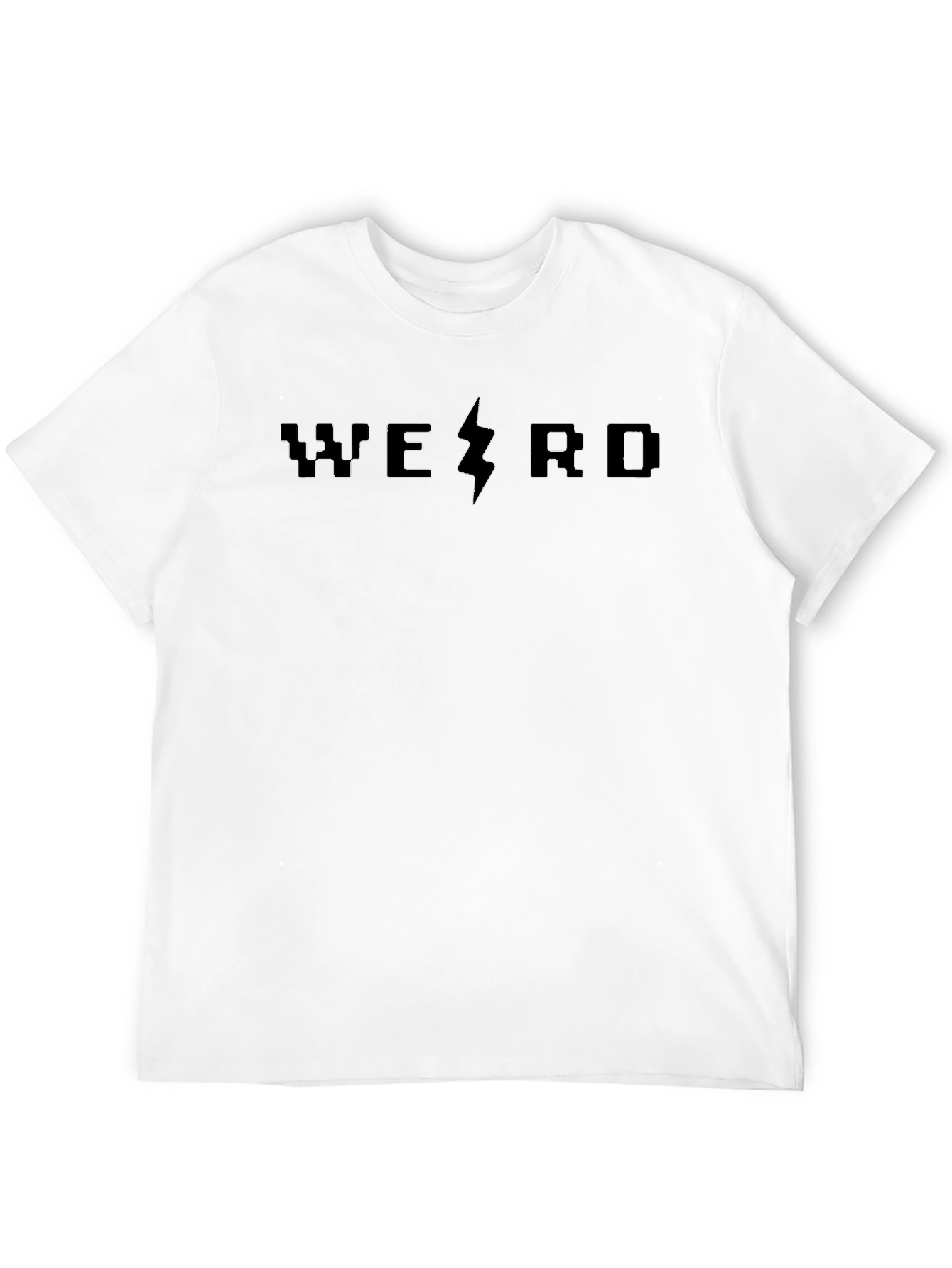 Weird Lightning Bolt Black Graphic Tee
