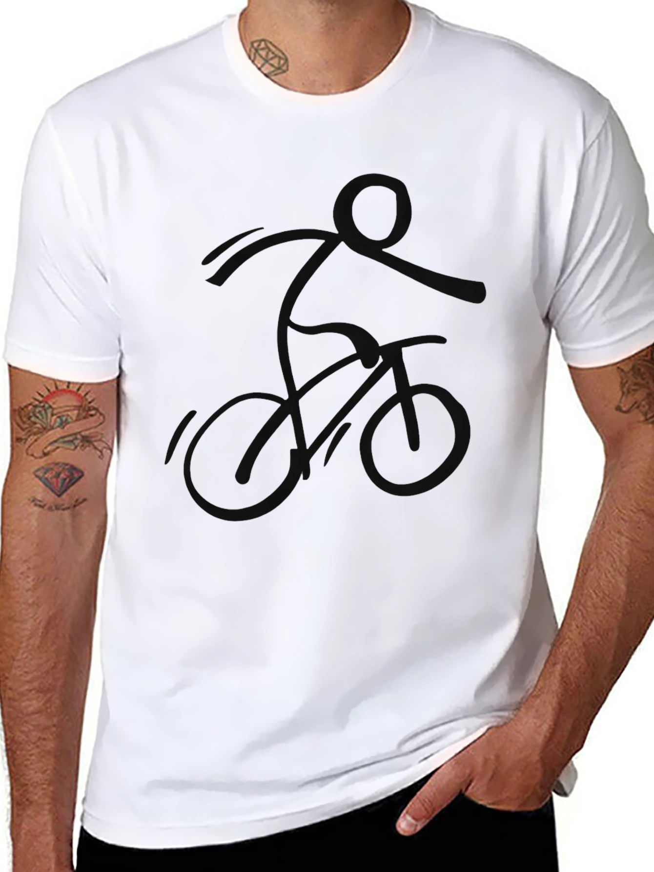 Black BMX Rider Graphic Tee