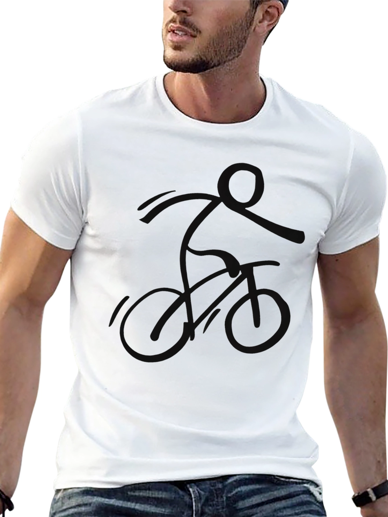 Black BMX Rider Graphic Tee