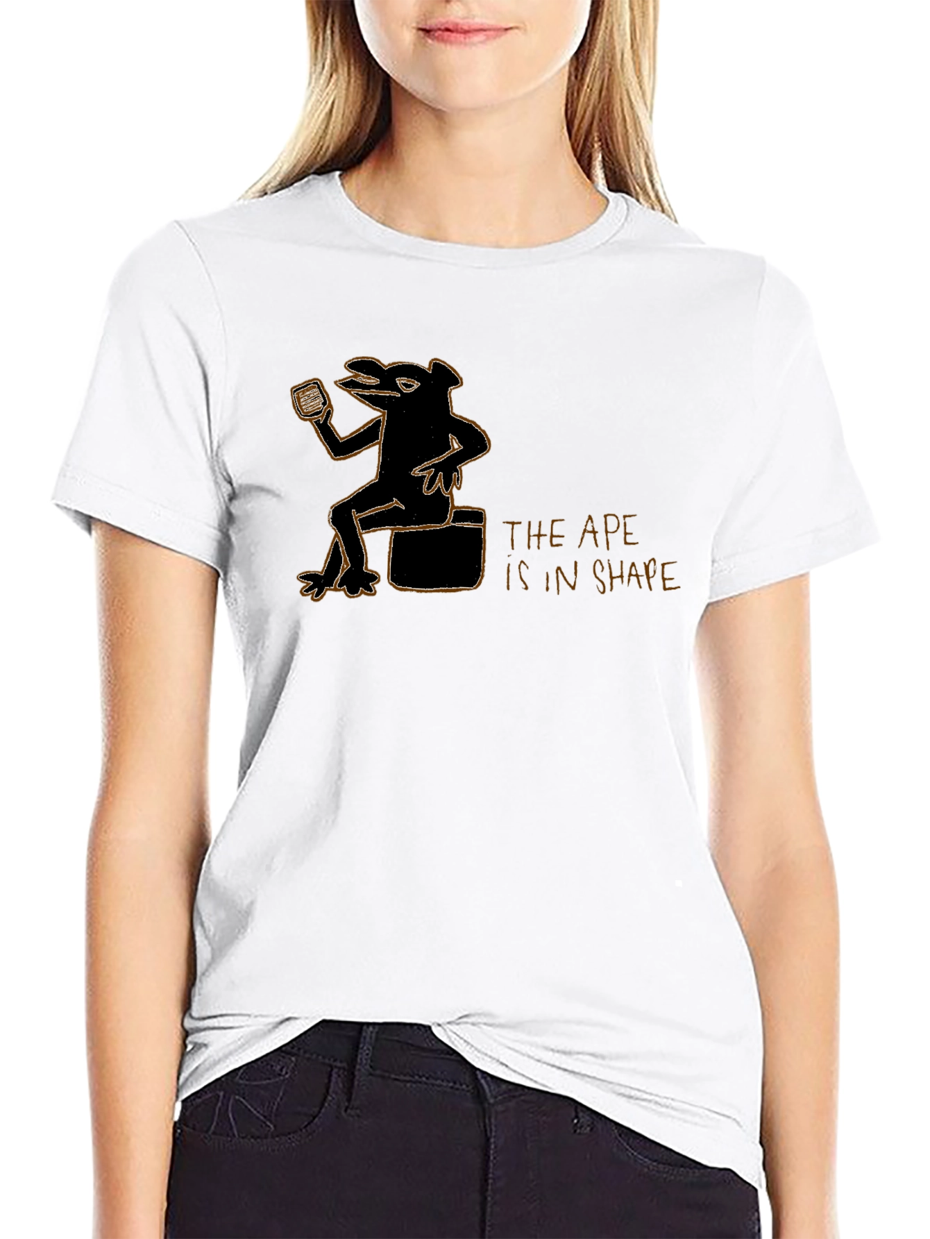 Ape in Shape Graphic Black T-Shirt