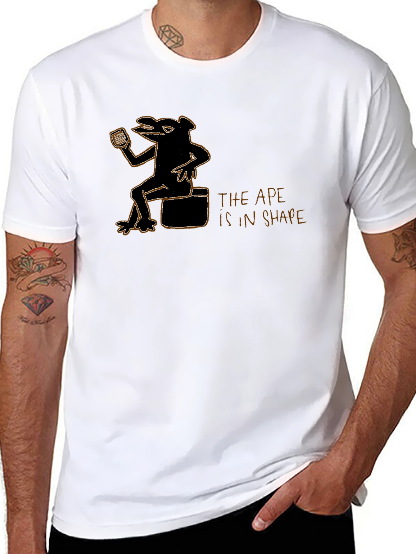 Ape in Shape Graphic Black T-Shirt