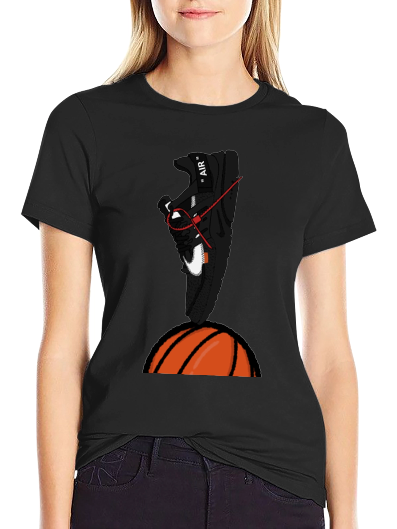 Sneaker & Basketball Graphic T-Shirt