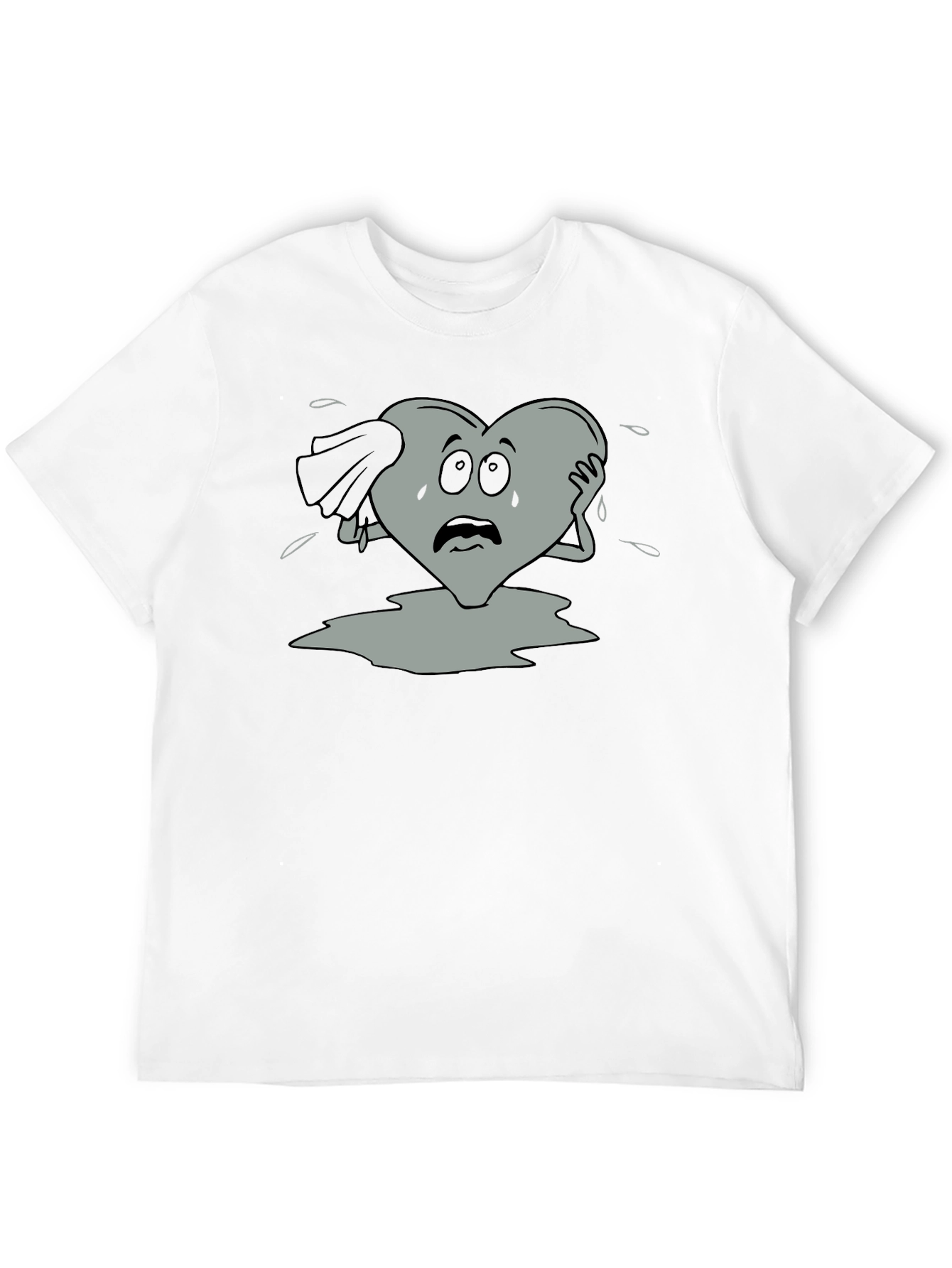 Sad Heart Graphic T-Shirt - Black