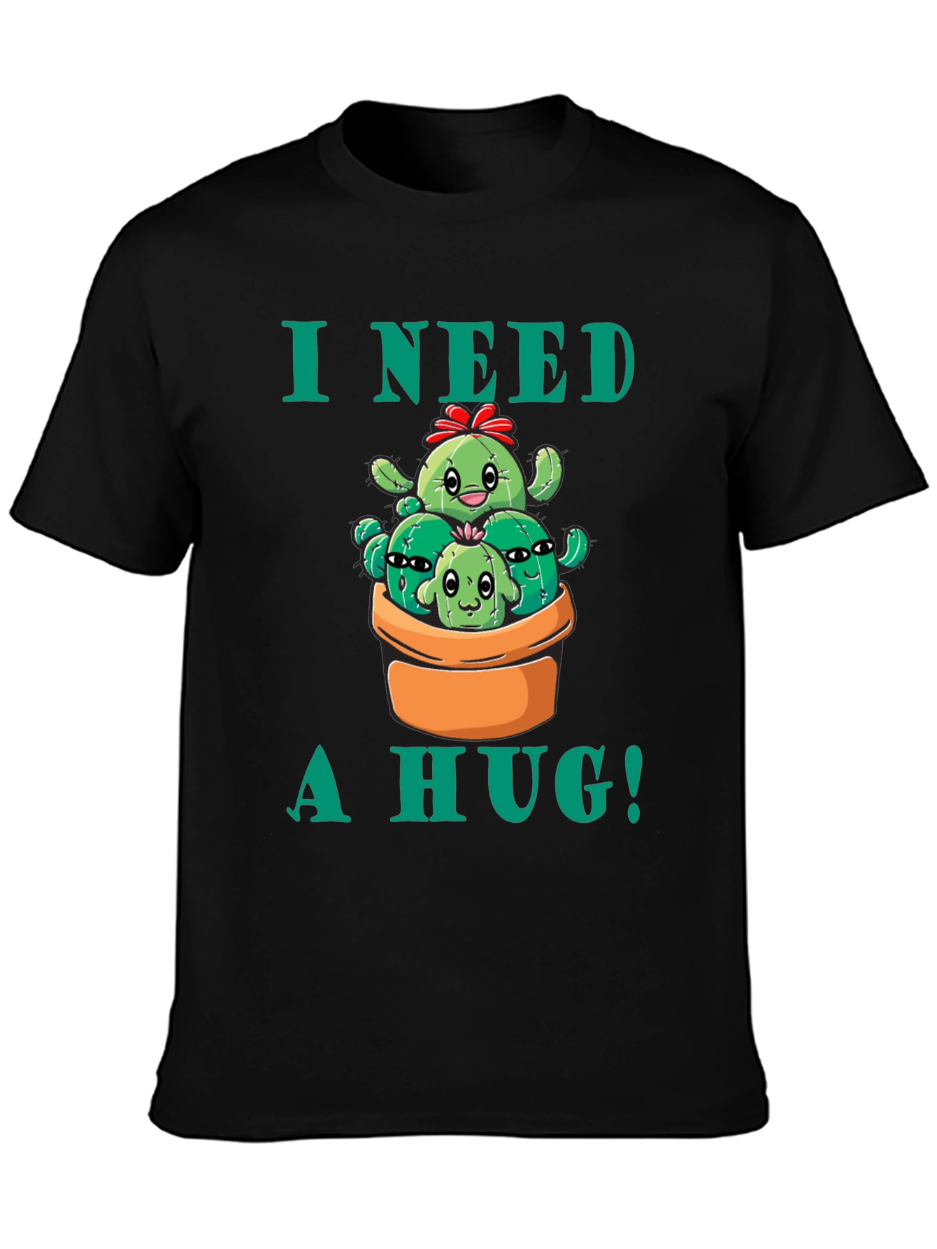 I Need a Hug! Cactus Graphic T-Shirt