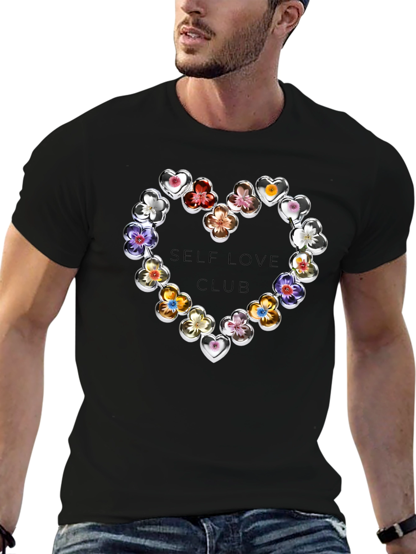 Self Love Club Floral Heart T-Shirt