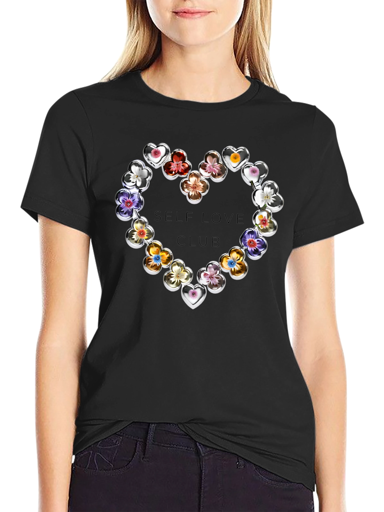 Self Love Club Floral Heart T-Shirt