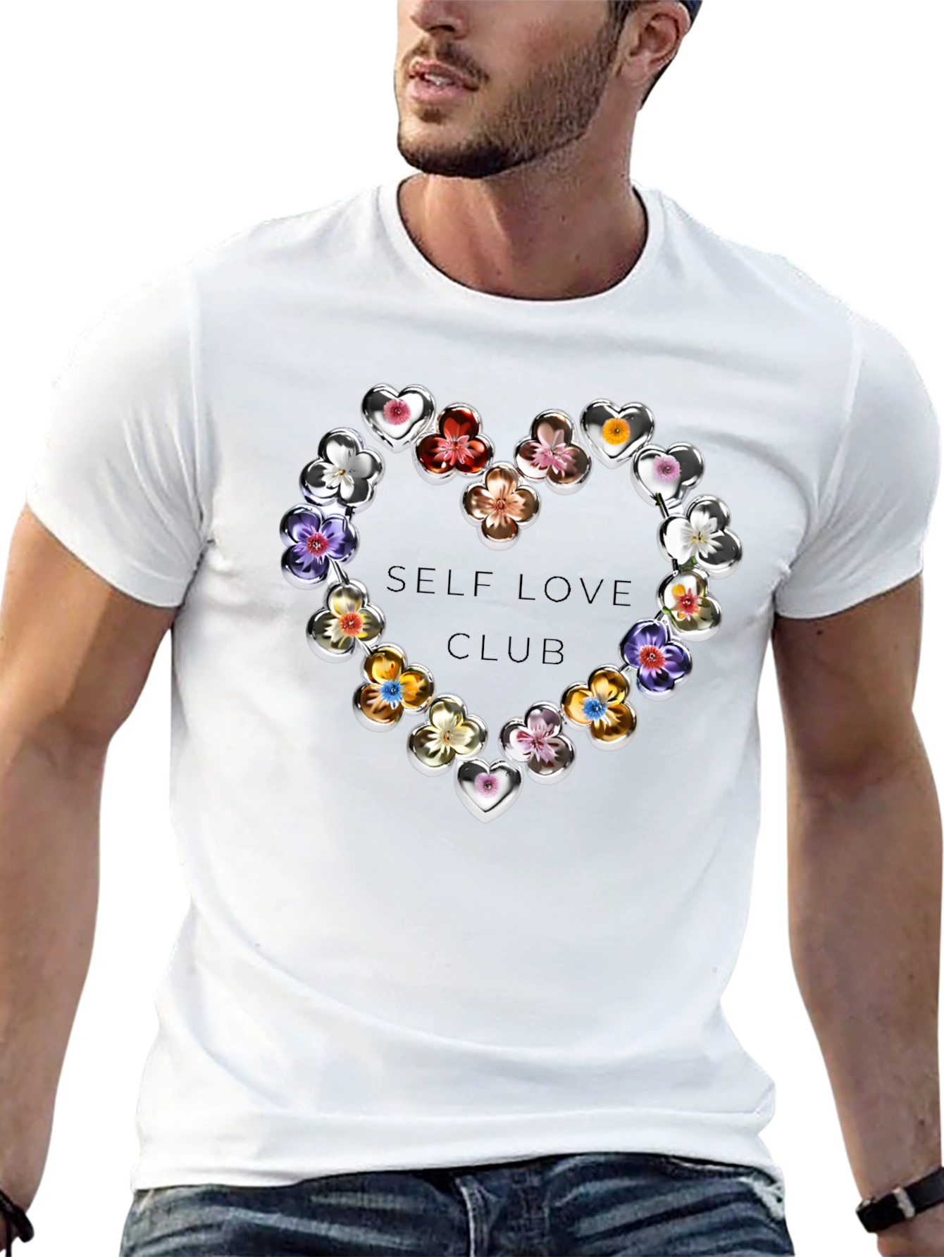 Self Love Club Floral Heart T-Shirt