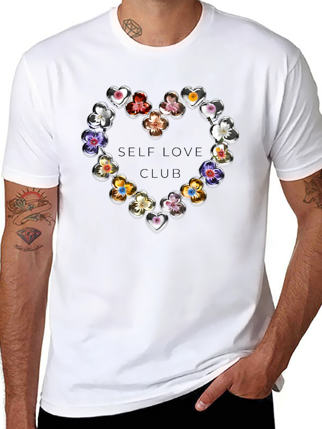Self Love Club Floral Heart T-Shirt