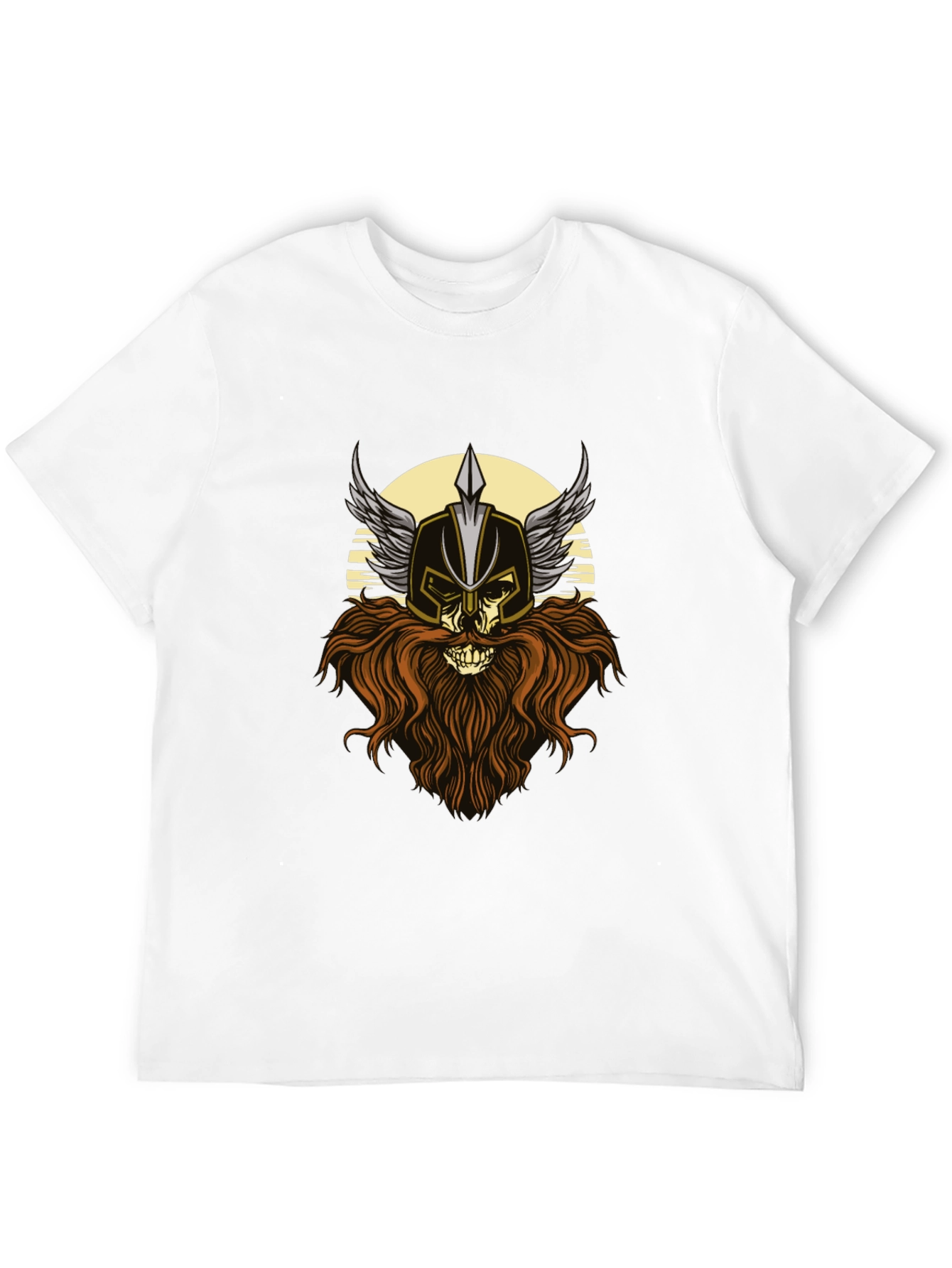 Viking Skull Graphic Tee - Black